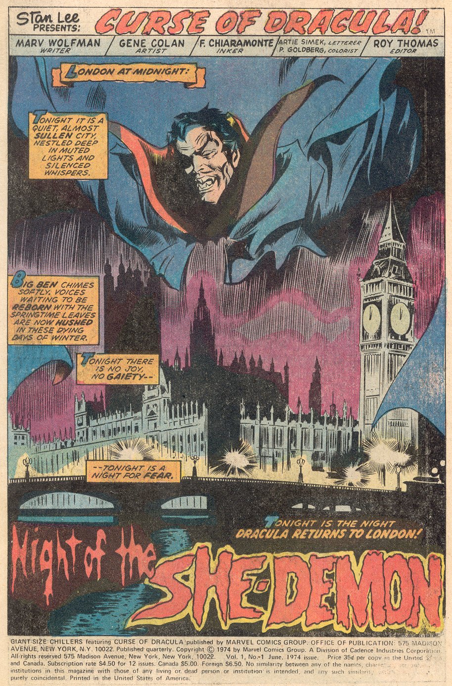 Read online Giant-Size Dracula comic -  Issue #1 - 2