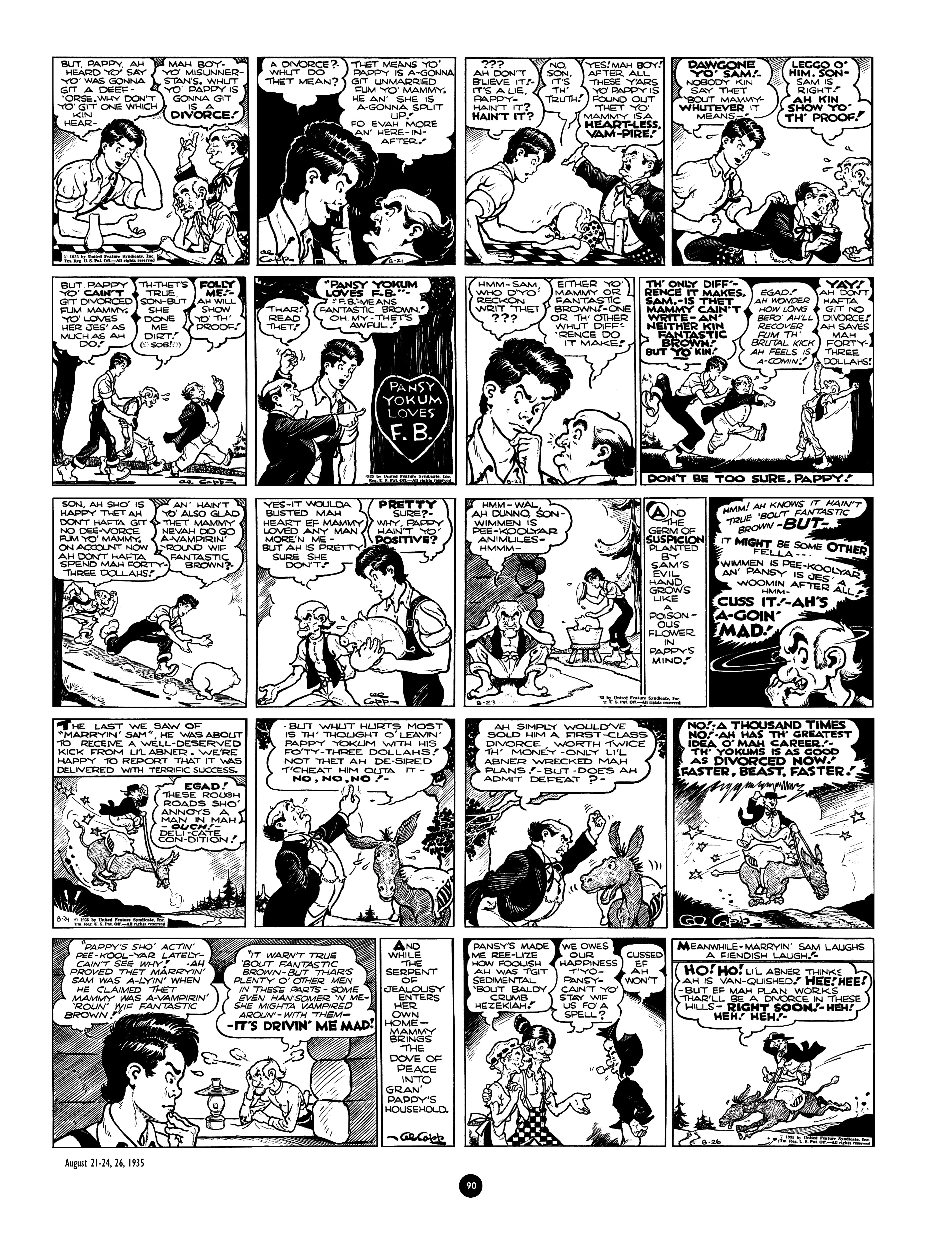 Read online Al Capp's Li'l Abner Complete Daily & Color Sunday Comics comic -  Issue # TPB 1 (Part 1) - 91