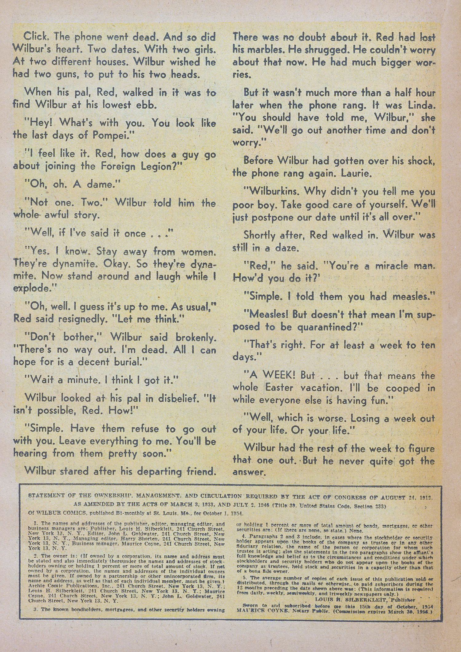 Read online Wilbur Comics comic -  Issue #60 - 22