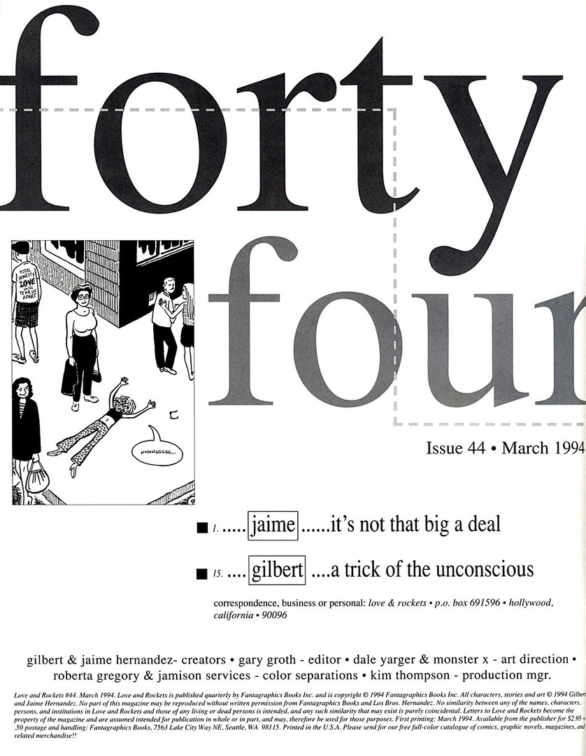 Read online Love and Rockets (1982) comic -  Issue #44 - 2