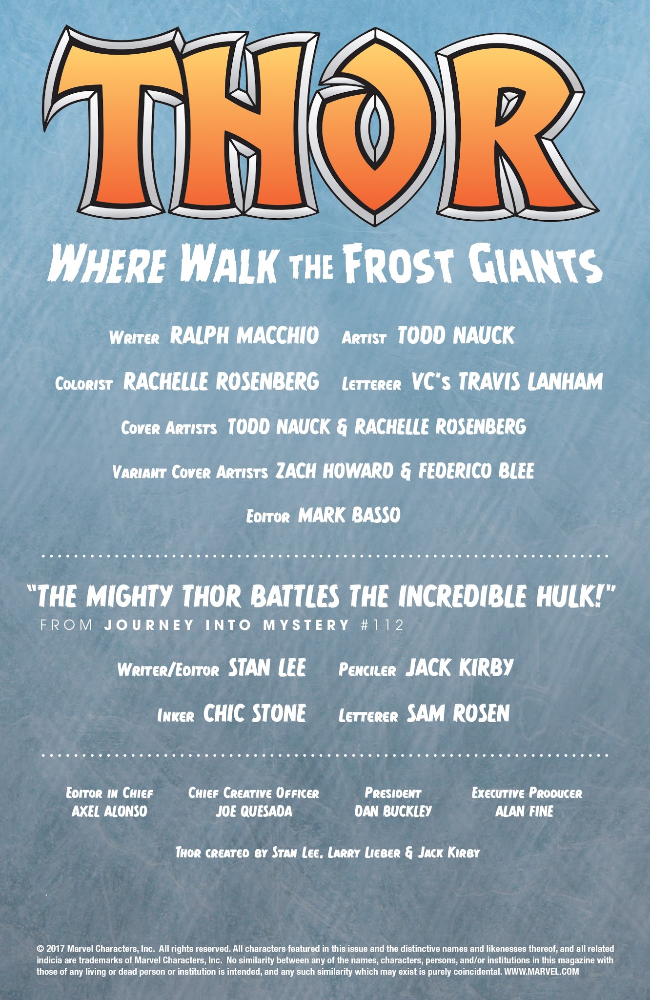 Read online Thor: Where Walk The Frost Giants comic -  Issue # Full - 2