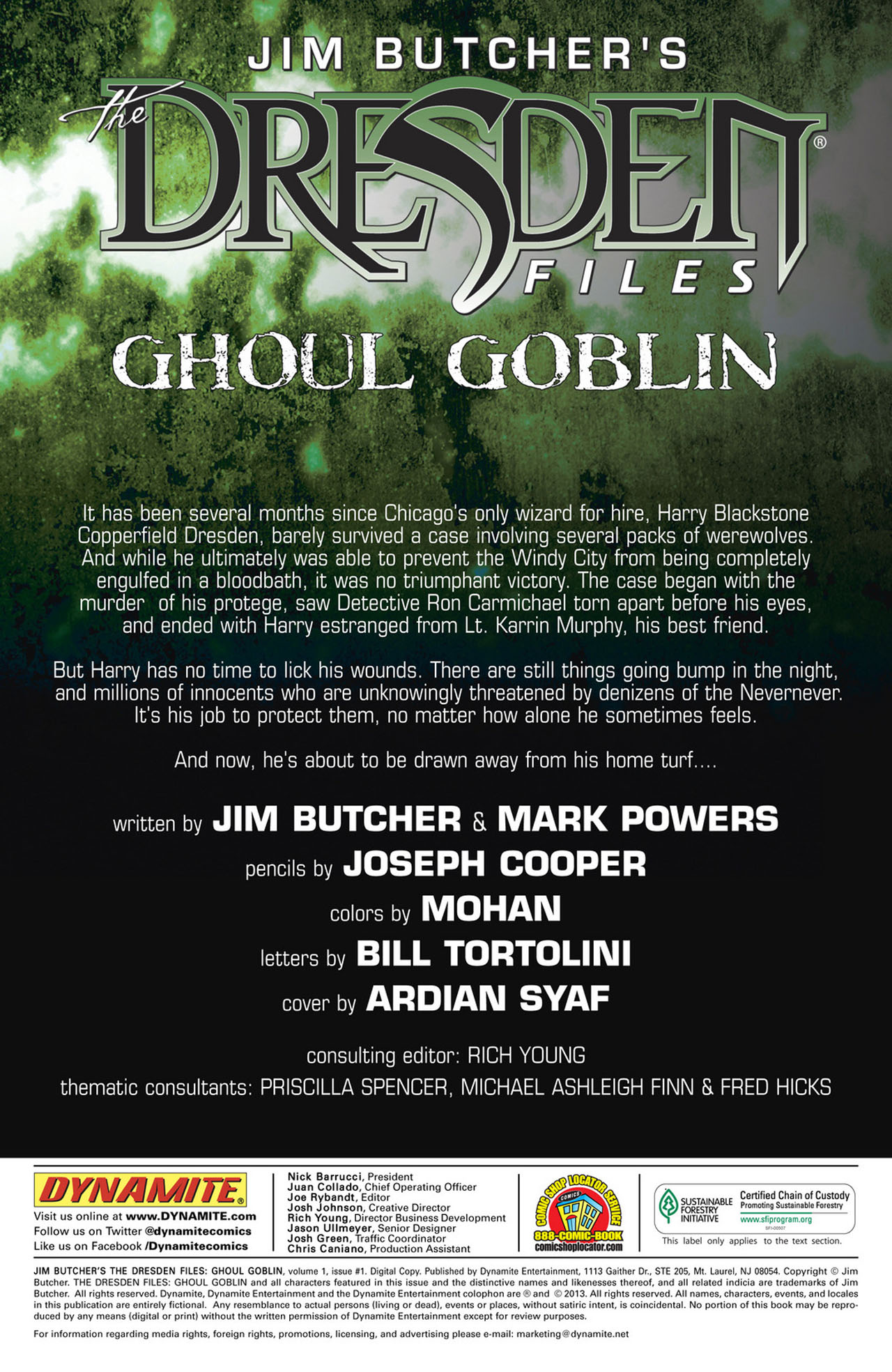 Read online Jim Butcher's The Dresden Files: Ghoul Goblin comic -  Issue #1 - 2