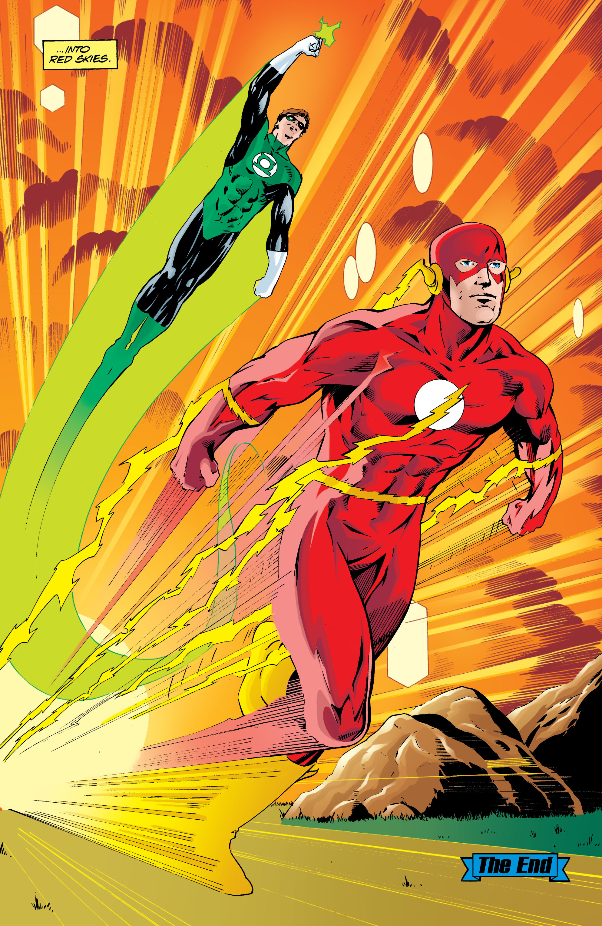 Flash and Green Lantern Running together