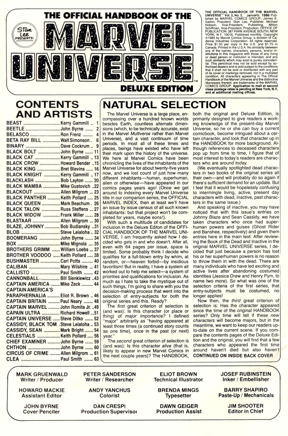 Read online The Official Handbook of the Marvel Universe Deluxe Edition comic -  Issue #2 - 2