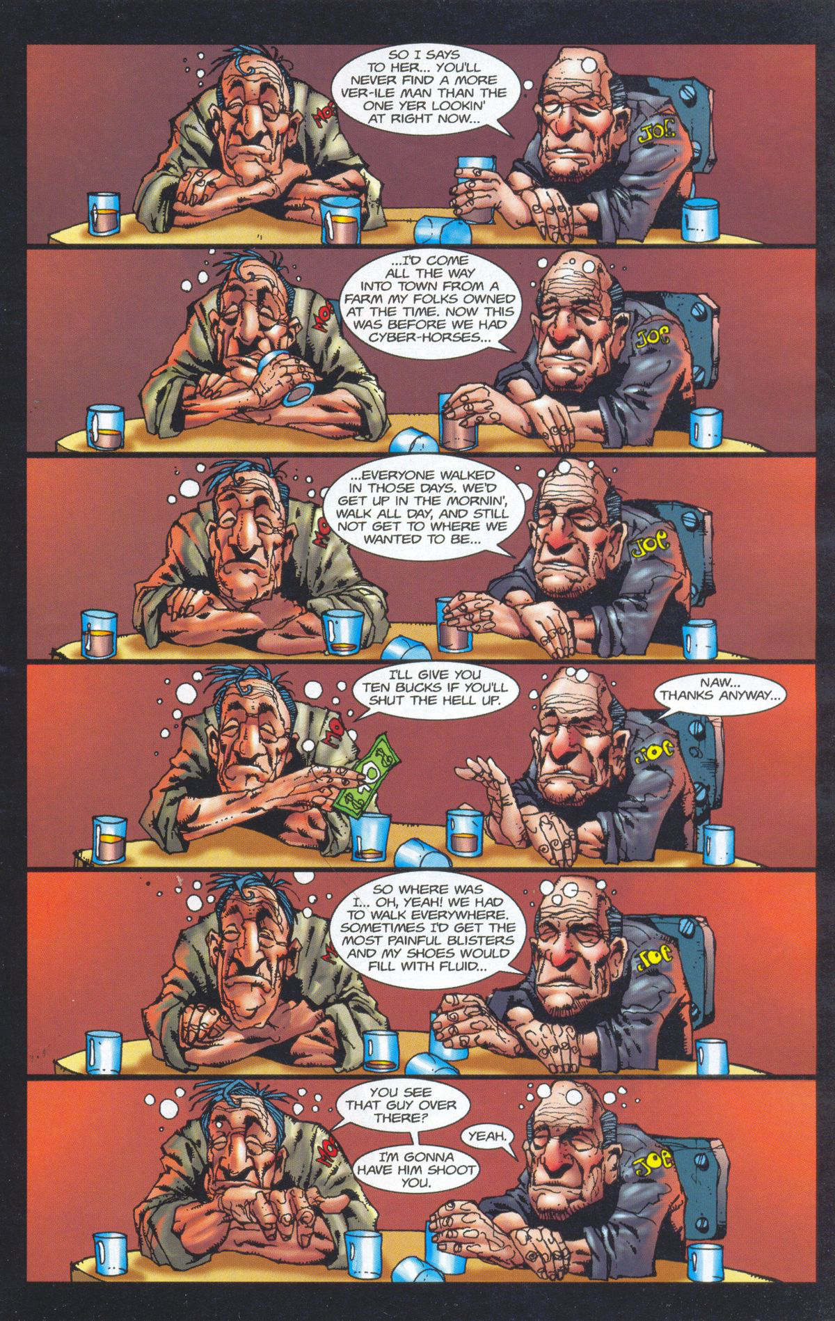 Read online Dead or Alive -- A Cyberpunk Western comic -  Issue #3 - 3
