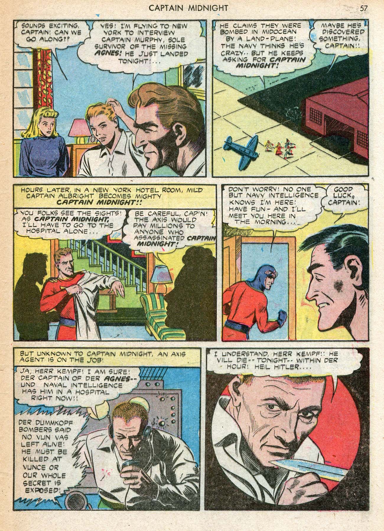 Read online Captain Midnight (1942) comic -  Issue #12 - 57