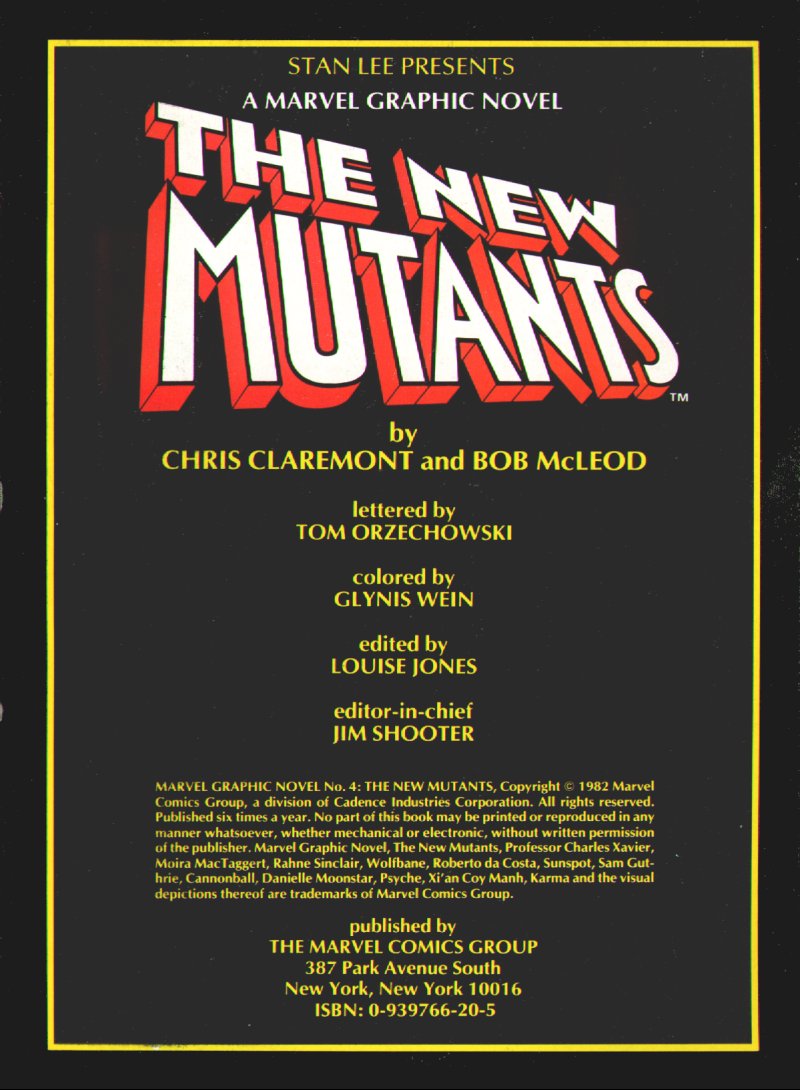 Read online Marvel Graphic Novel comic -  Issue #4 - The New Mutants - 2