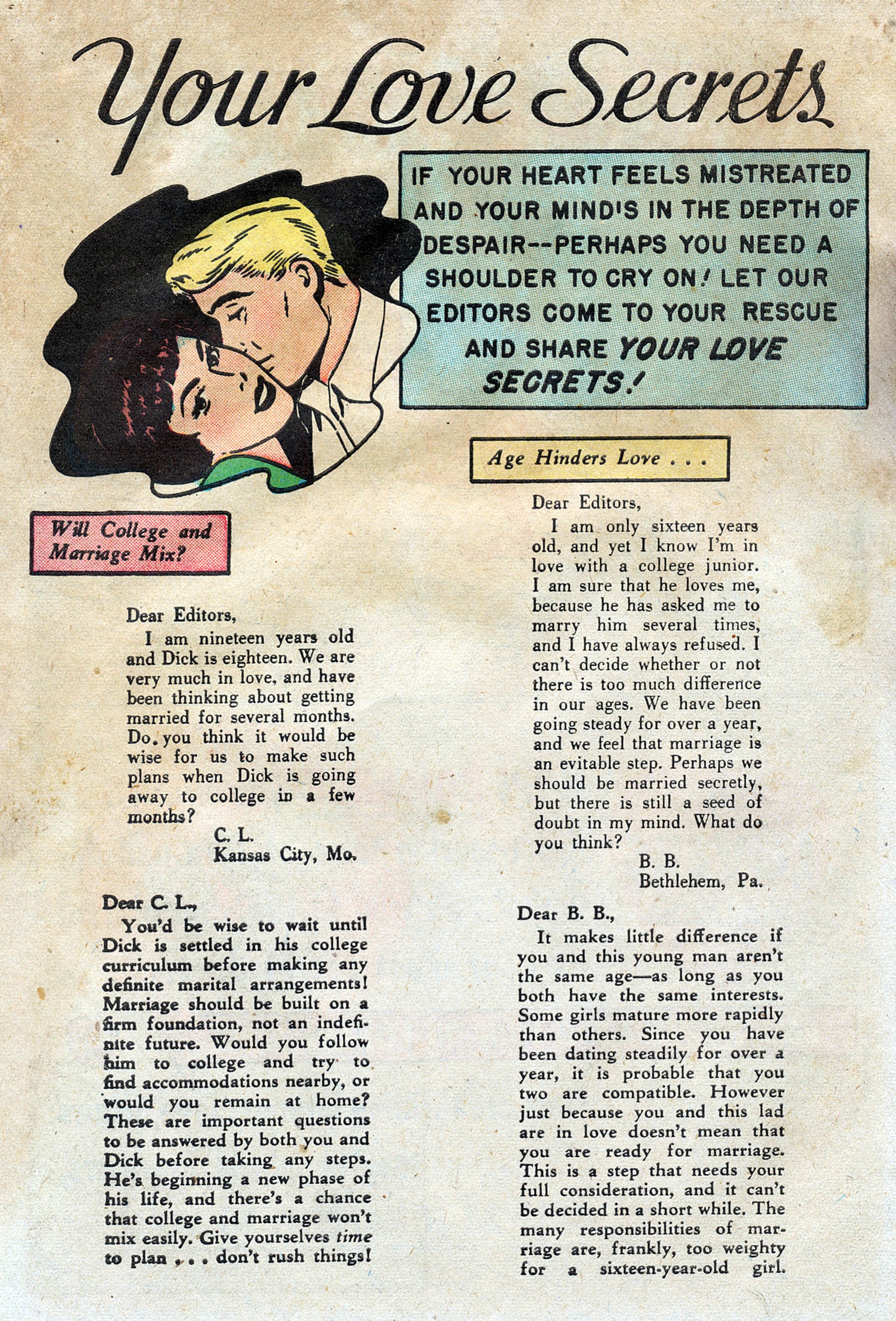 Read online Love Secrets (1949) comic -  Issue #2 - 10