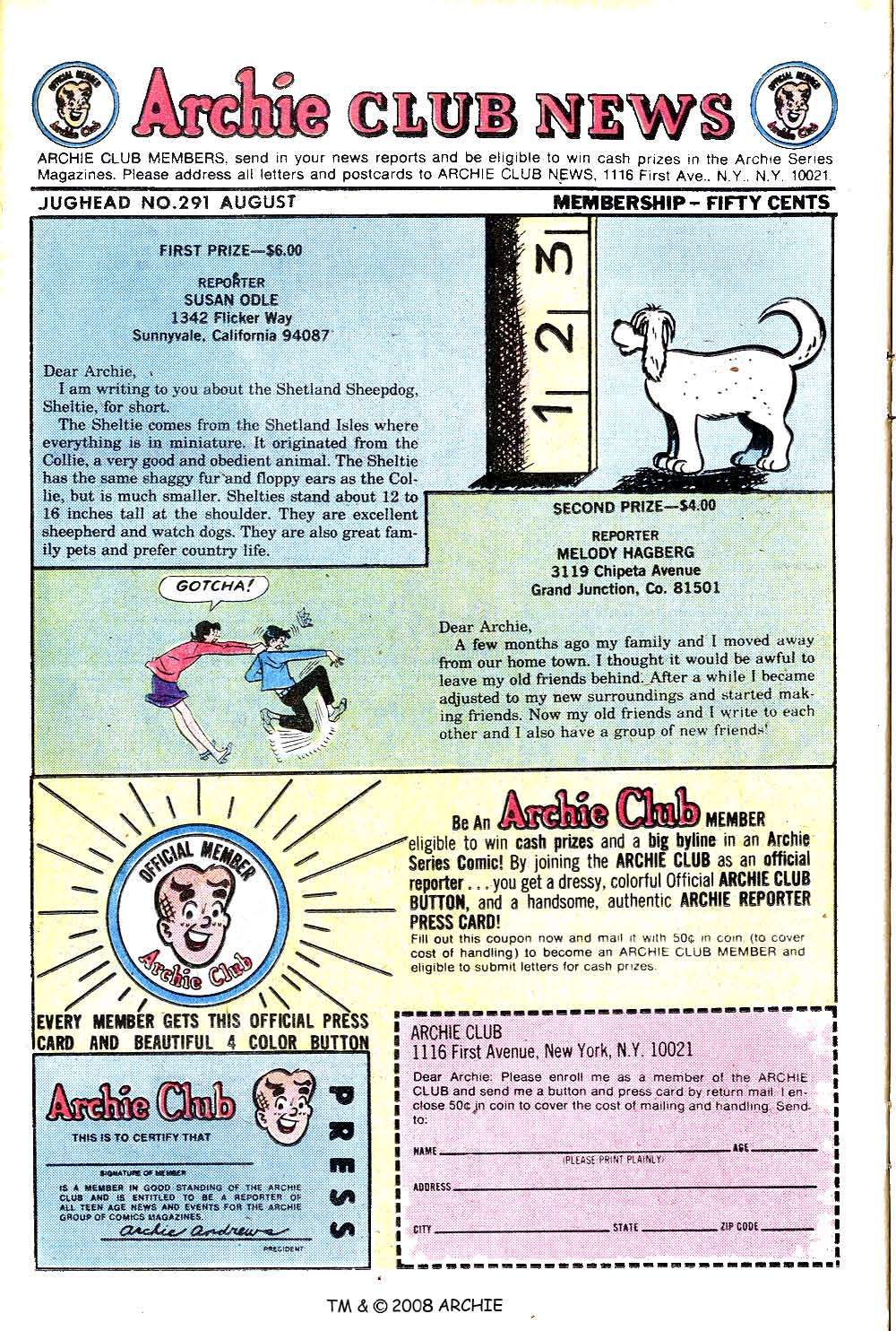 Read online Jughead (1965) comic -  Issue #291 - 26
