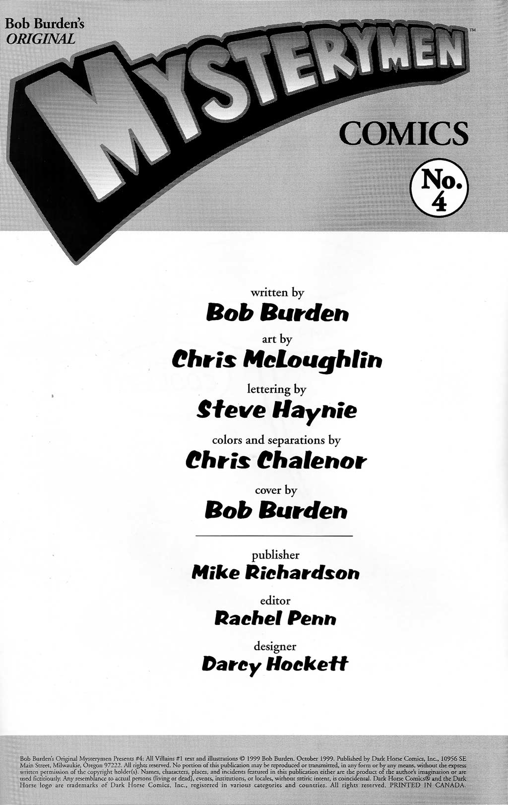 Read online Bob Burden's Original Mysterymen Comics comic -  Issue #4 - 2