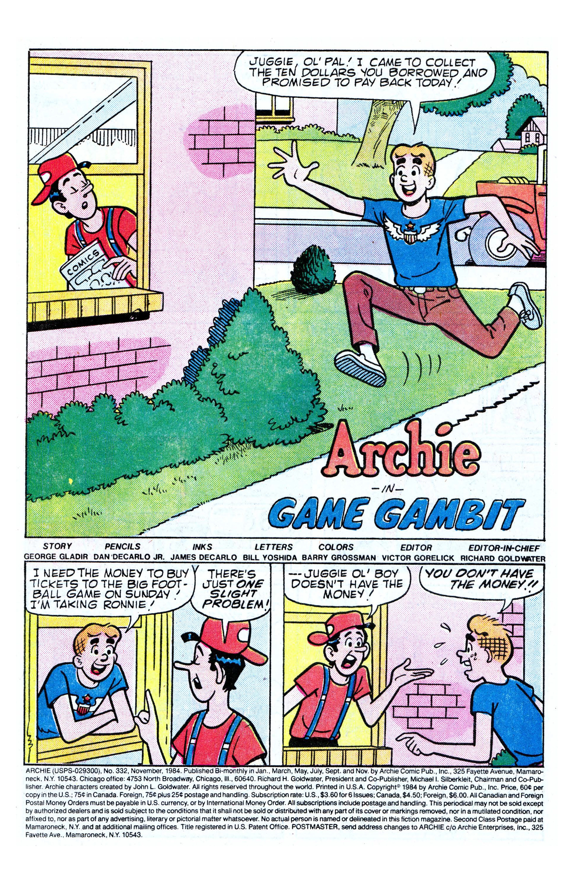 Read online Archie (1960) comic -  Issue #332 - 2