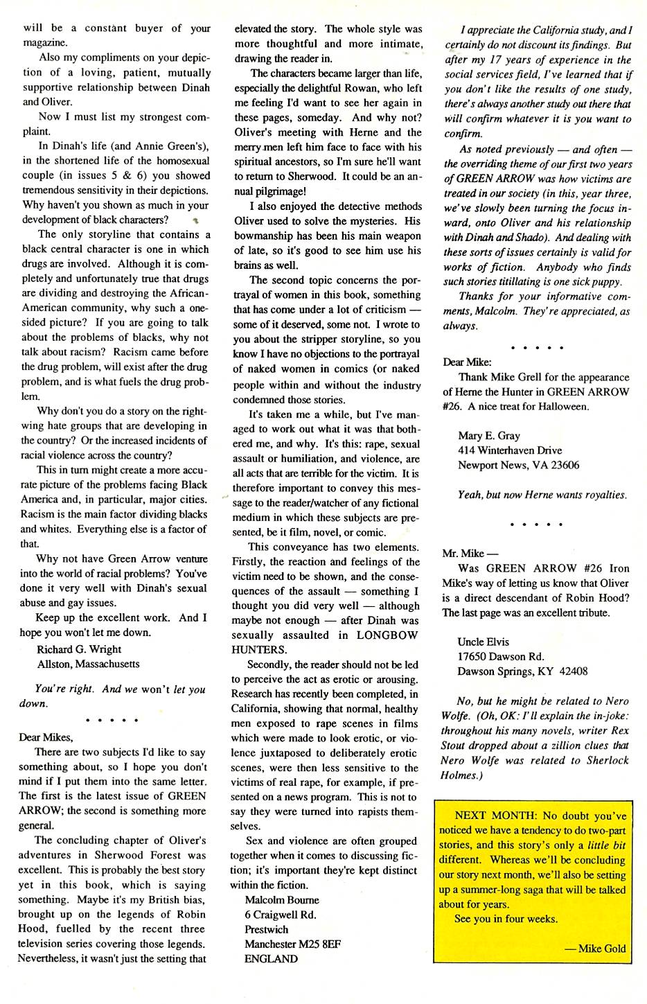 Read online Green Arrow (1988) comic -  Issue #31 - 27