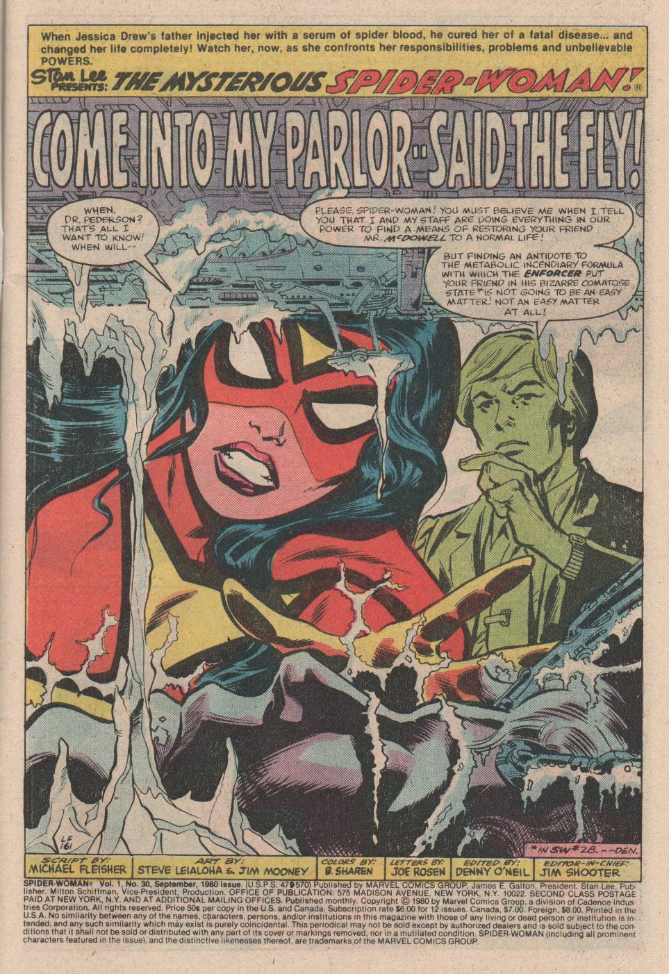 Read online Spider-Woman (1978) comic -  Issue #30 - 2