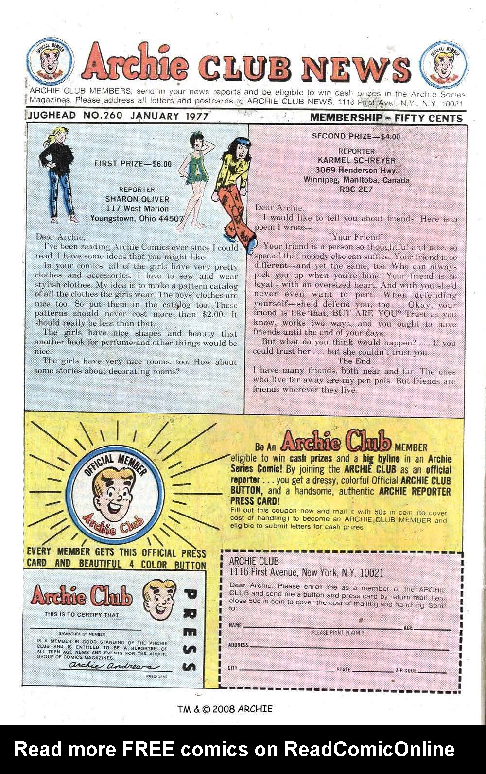 Read online Jughead (1965) comic -  Issue #260 - 26
