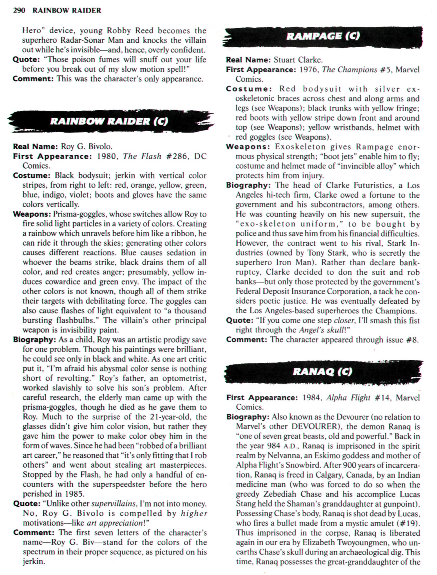 Read online The Encyclopedia of Super Villains comic -  Issue # TPB (Part 2) - 73