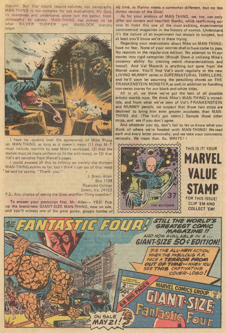 Read online Man-Thing (1974) comic -  Issue #8 - 14