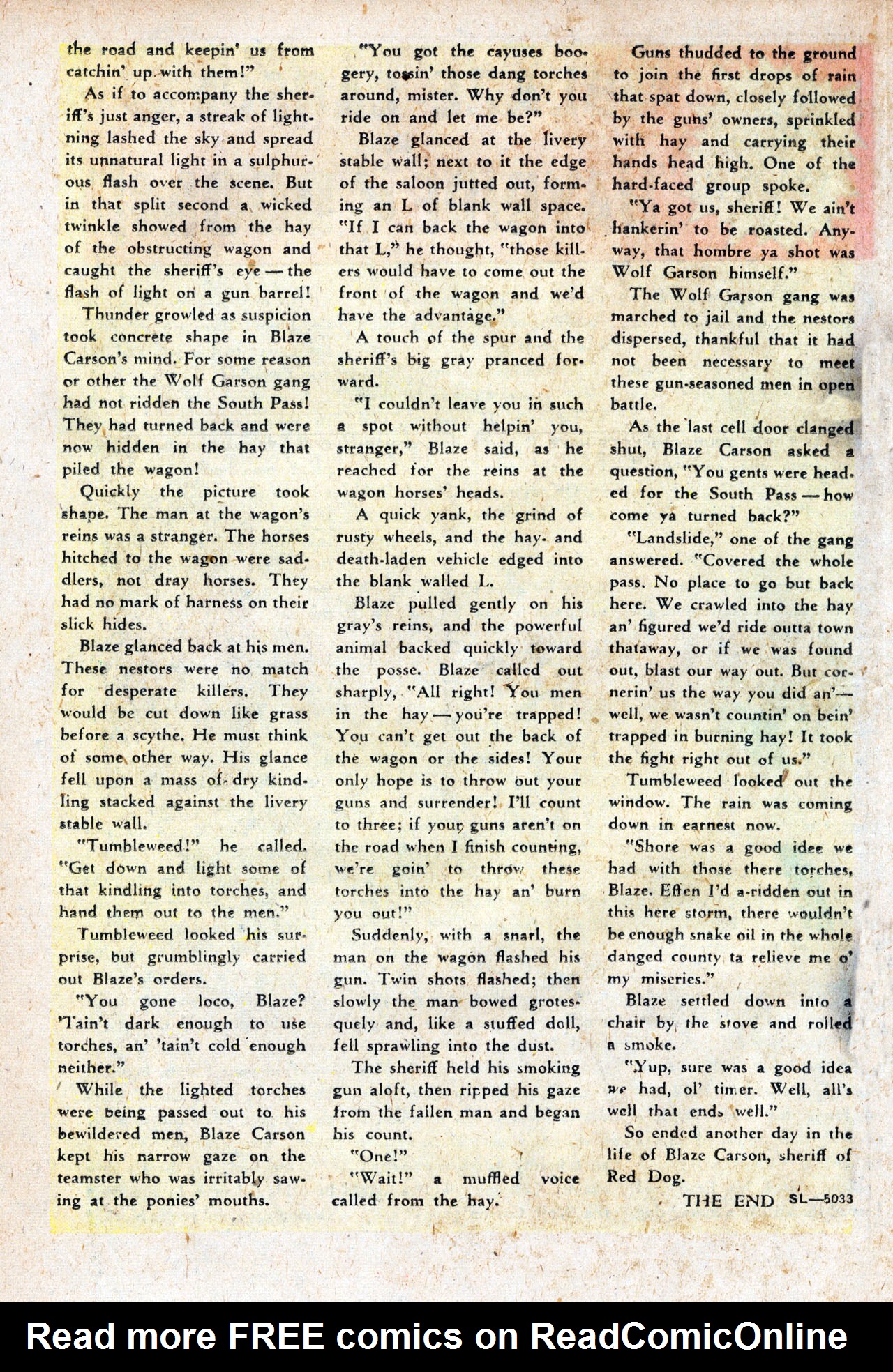 Read online Blaze Carson comic -  Issue #4 - 20