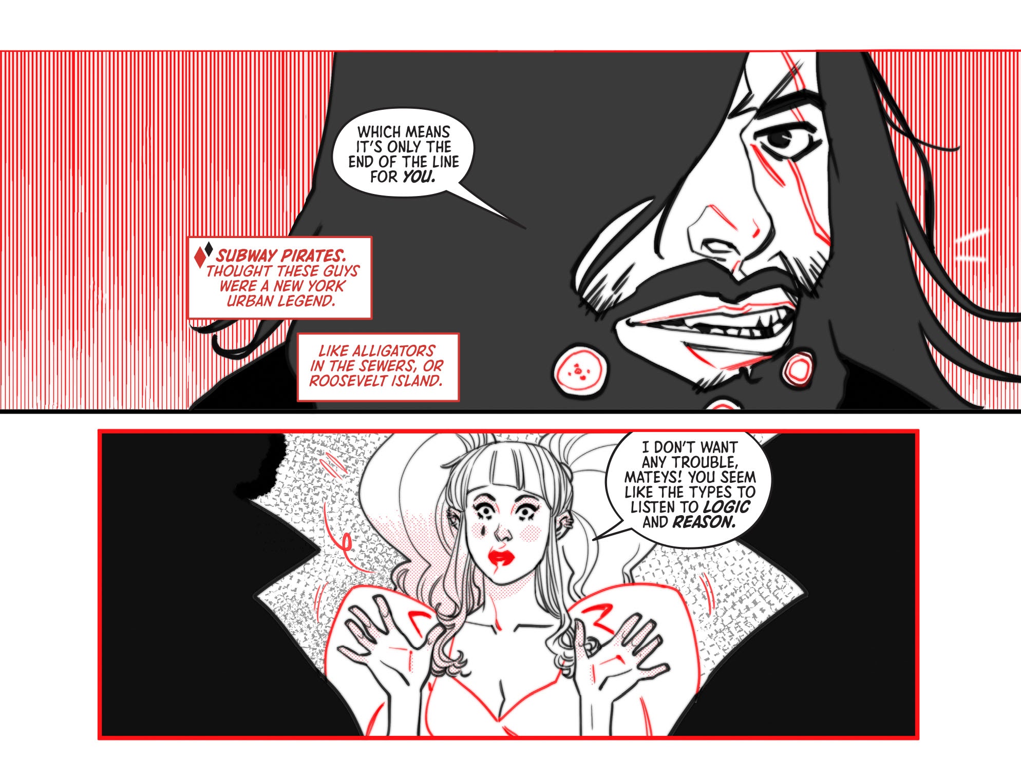 Read online Harley Quinn Black   White   Red comic -  Issue #8 - 9
