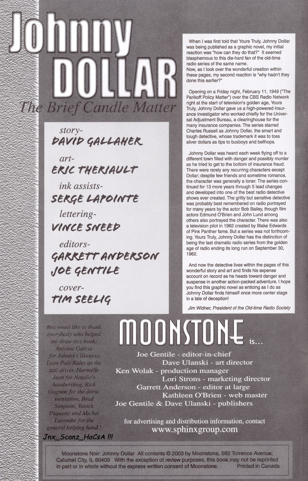 Read online Moonstone Noir: Johnny Dollar comic -  Issue # Full - 2