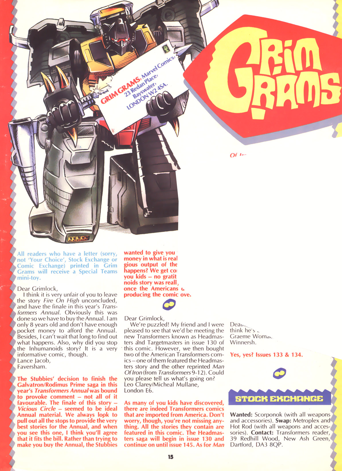 Read online The Transformers (UK) comic -  Issue #128 - 15