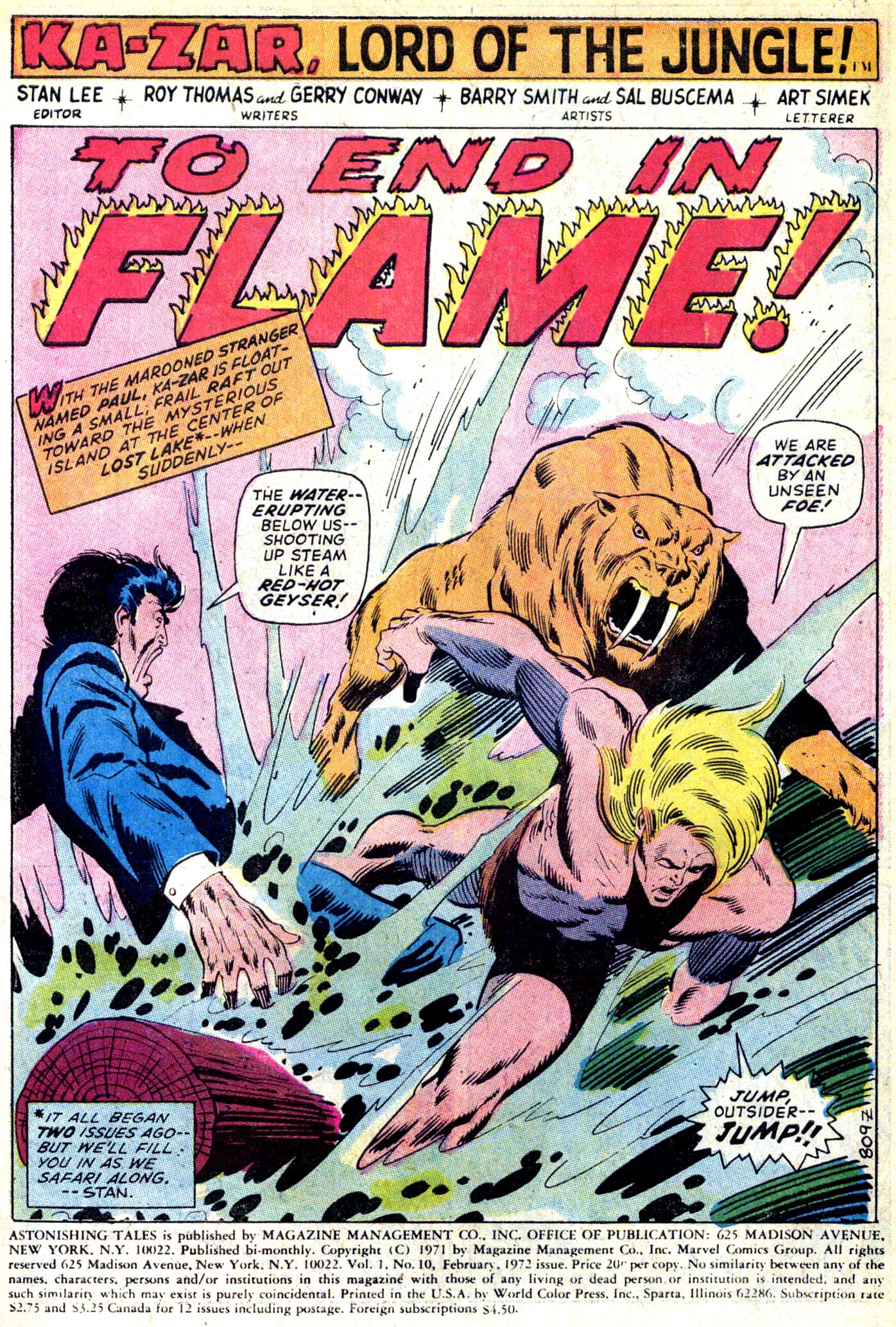 Read online Astonishing Tales (1970) comic -  Issue #10 - 2