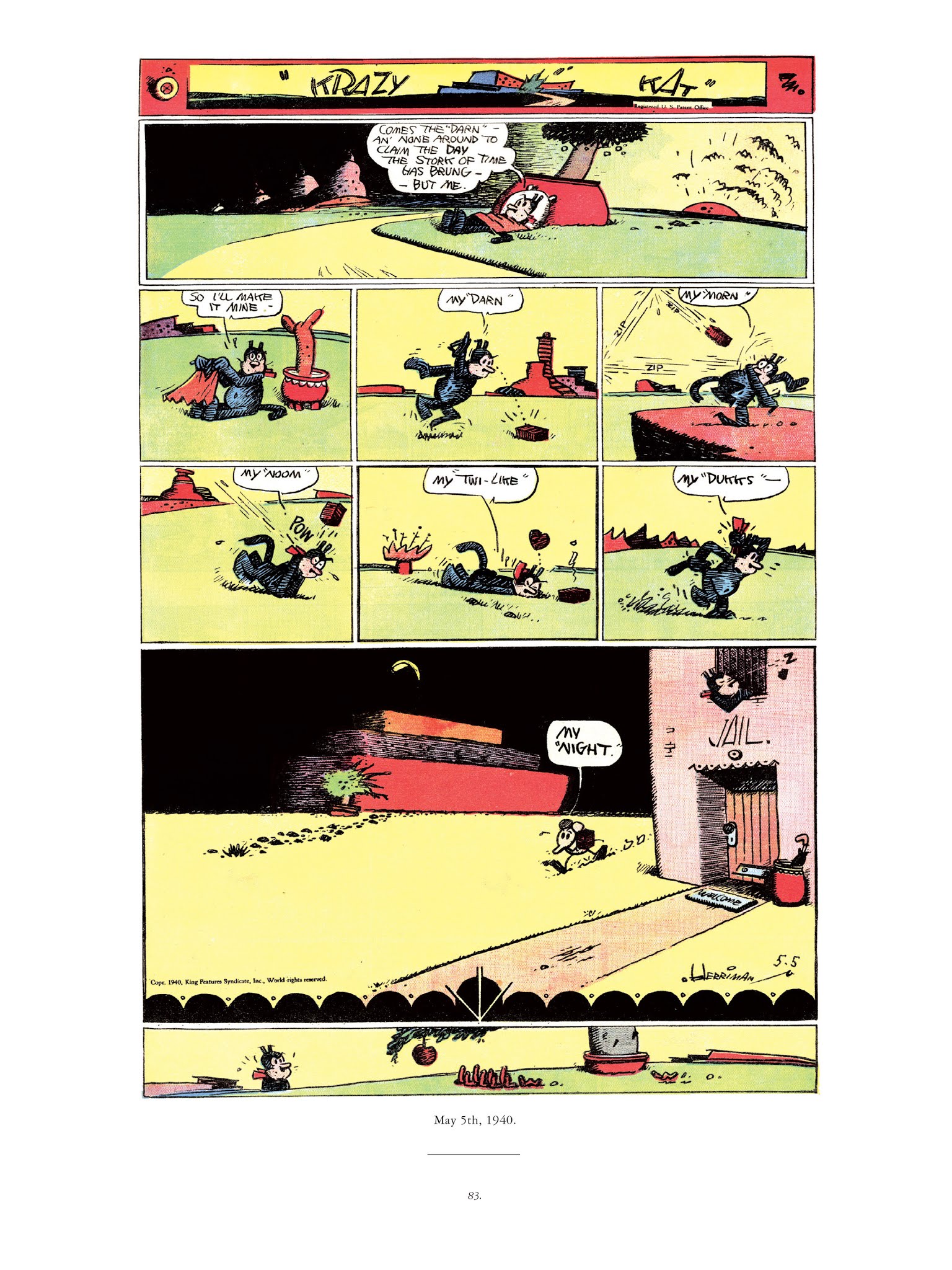 Read online Krazy & Ignatz comic -  Issue # TPB 11 - 83