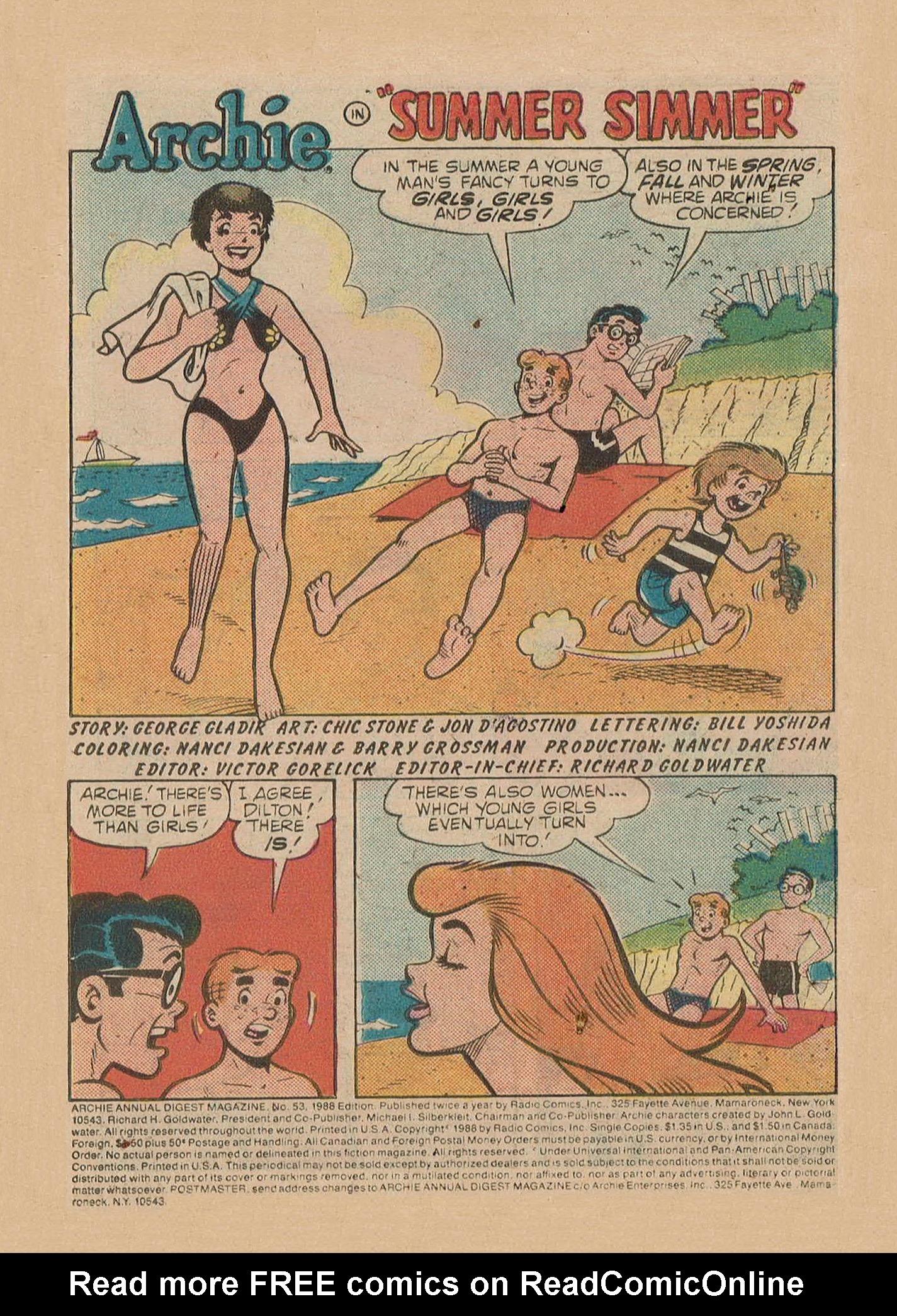 Read online Archie Annual Digest Magazine comic -  Issue #53 - 3