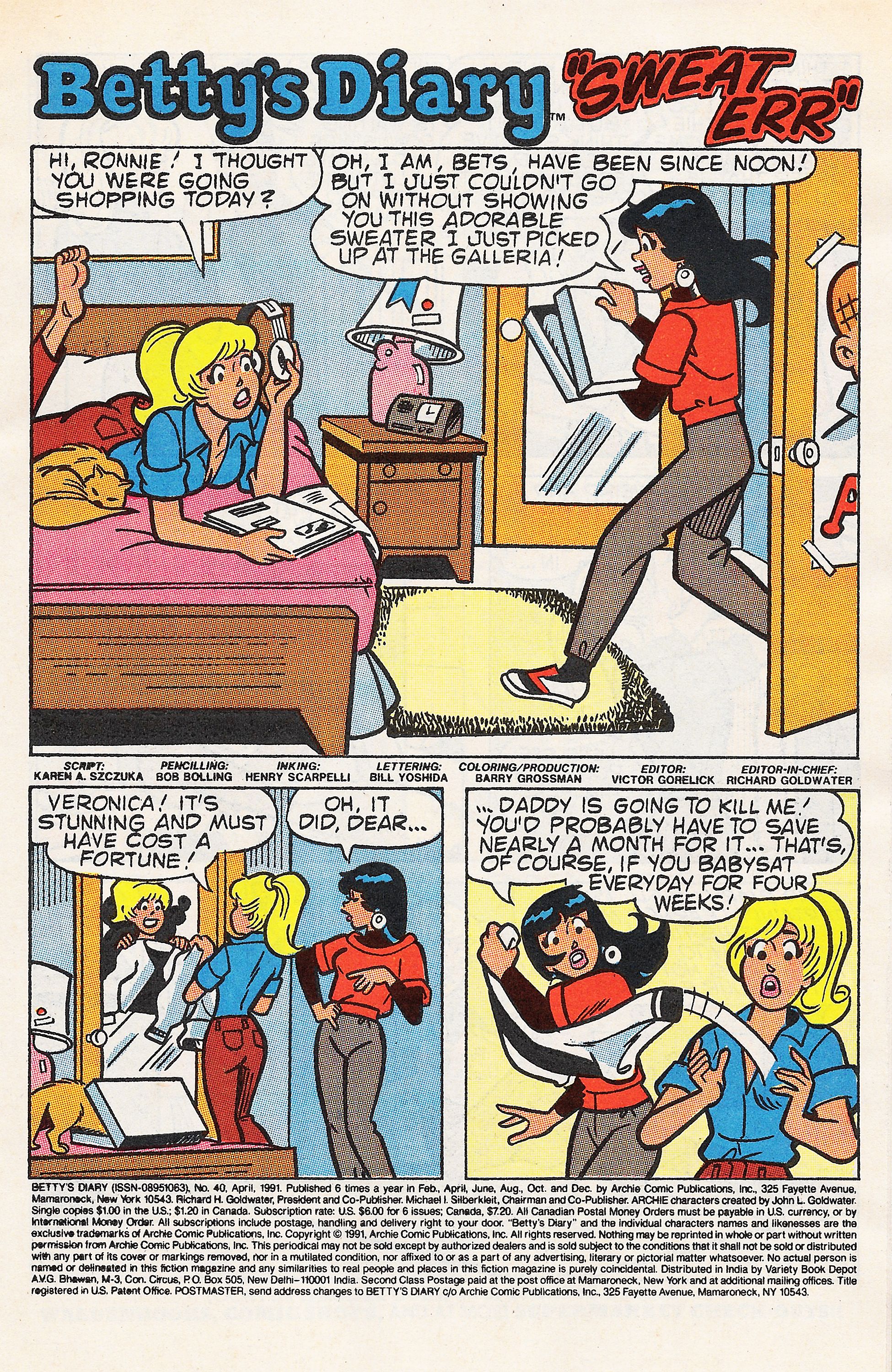 Read online Betty's Diary comic -  Issue #40 - 3