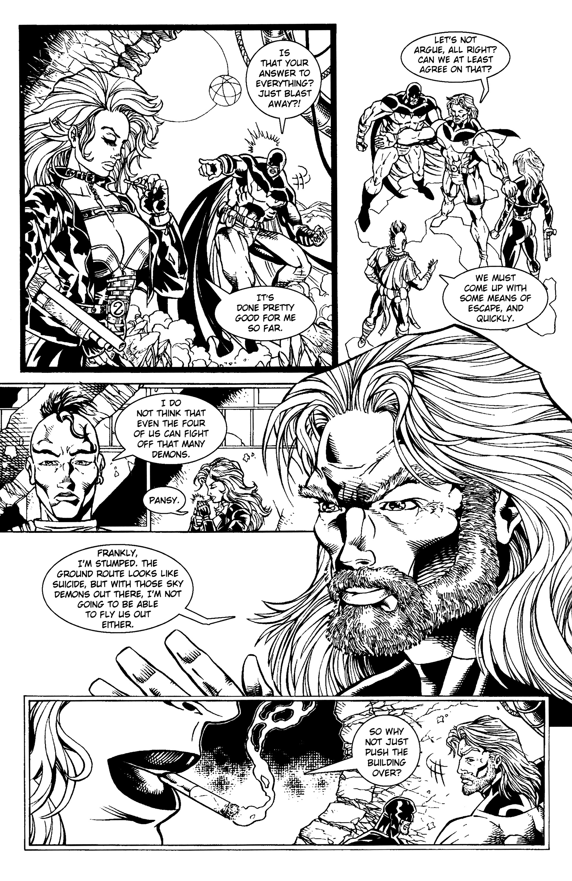 Read online Warrior Nun: Black & White comic -  Issue #11 - 5