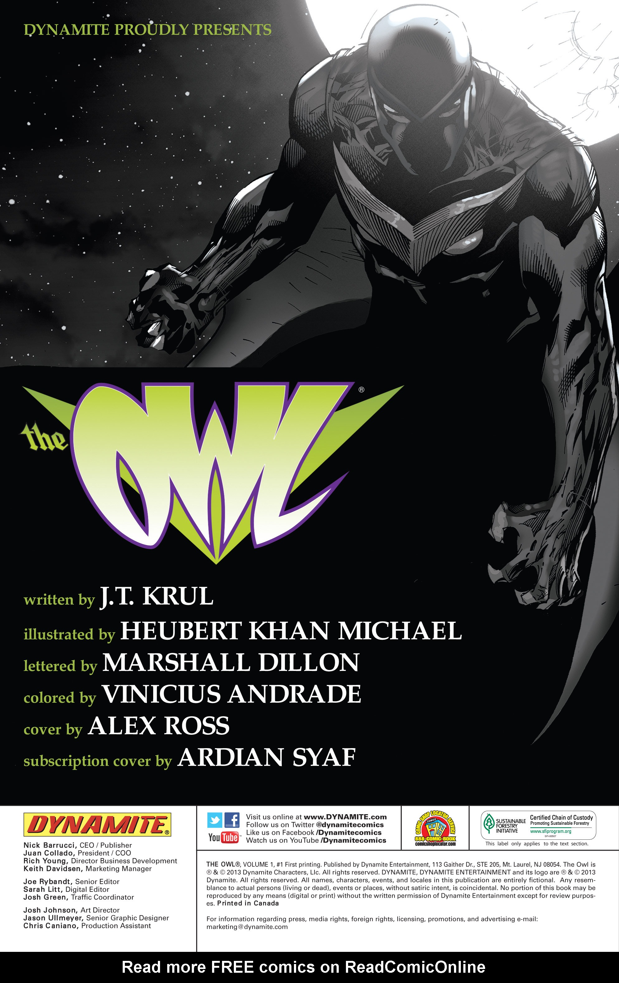 Read online The Owl comic -  Issue #1 - 2