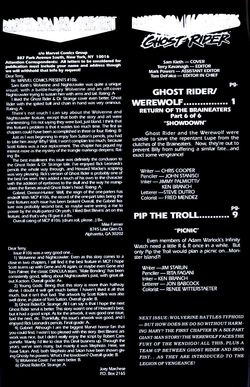 Read online Marvel Comics Presents (1988) comic -  Issue #112 - 2