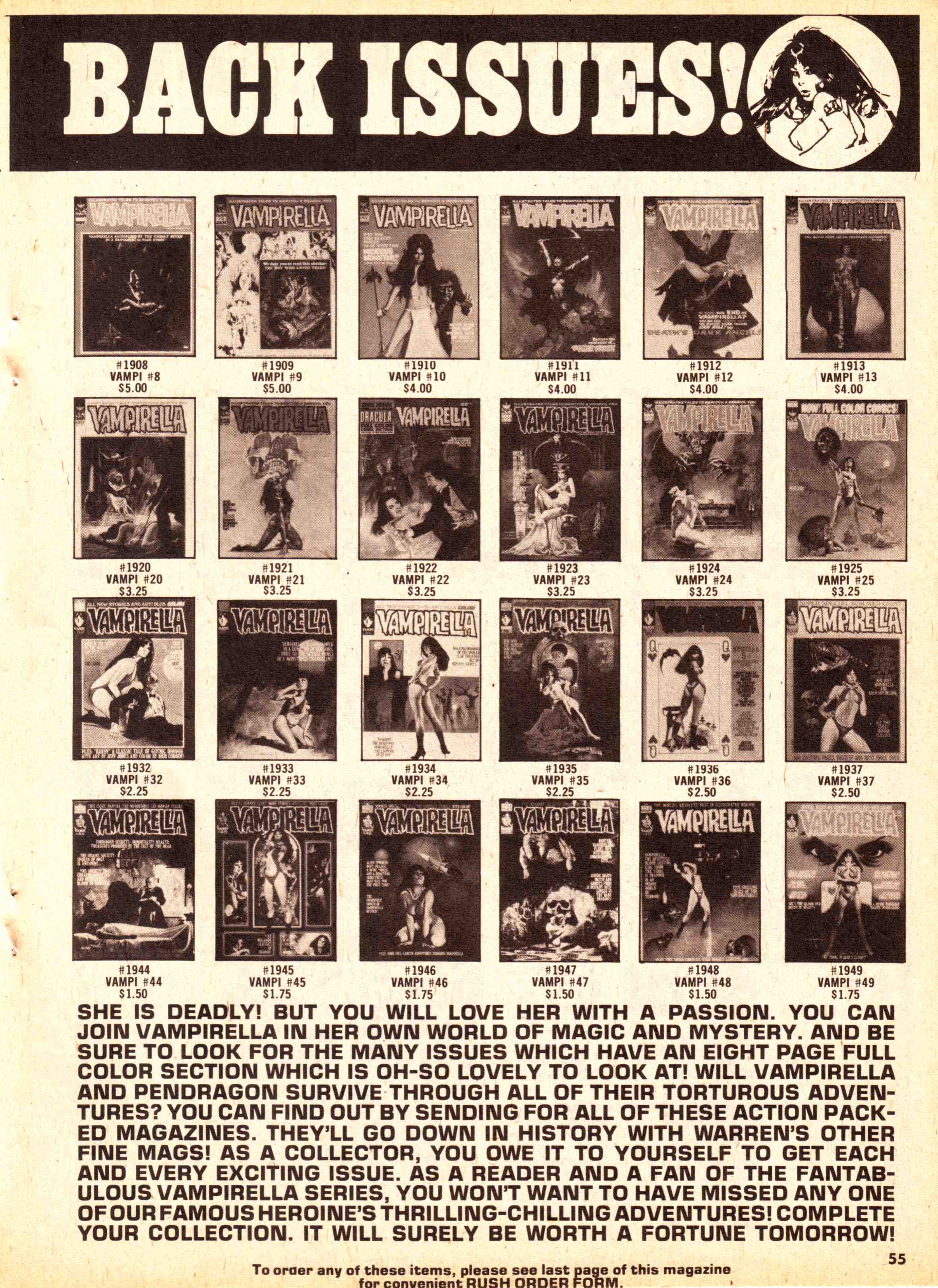 Read online Vampirella (1969) comic -  Issue #52 - 55