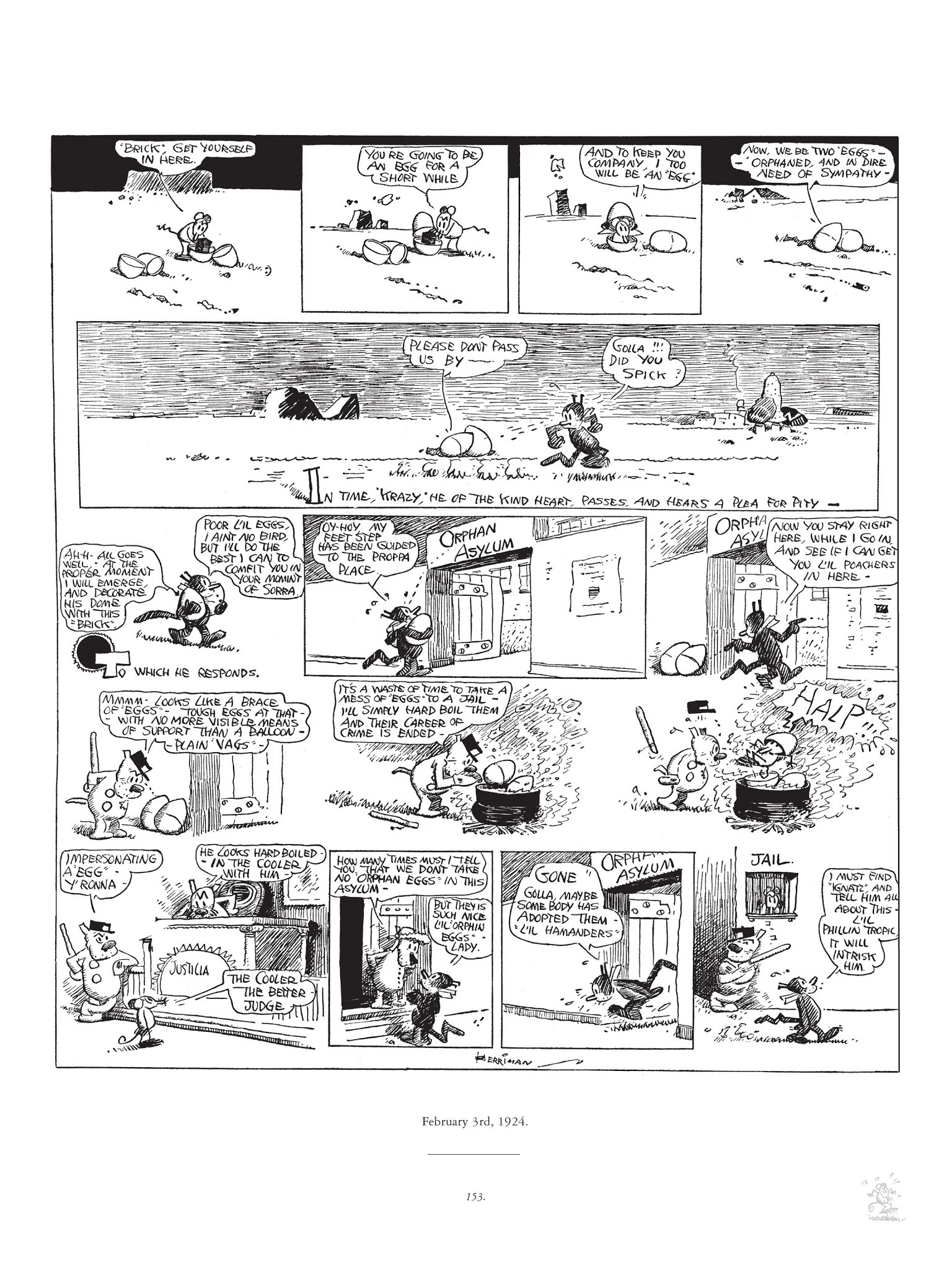 Read online Krazy & Ignatz comic -  Issue # TPB 3 - 153