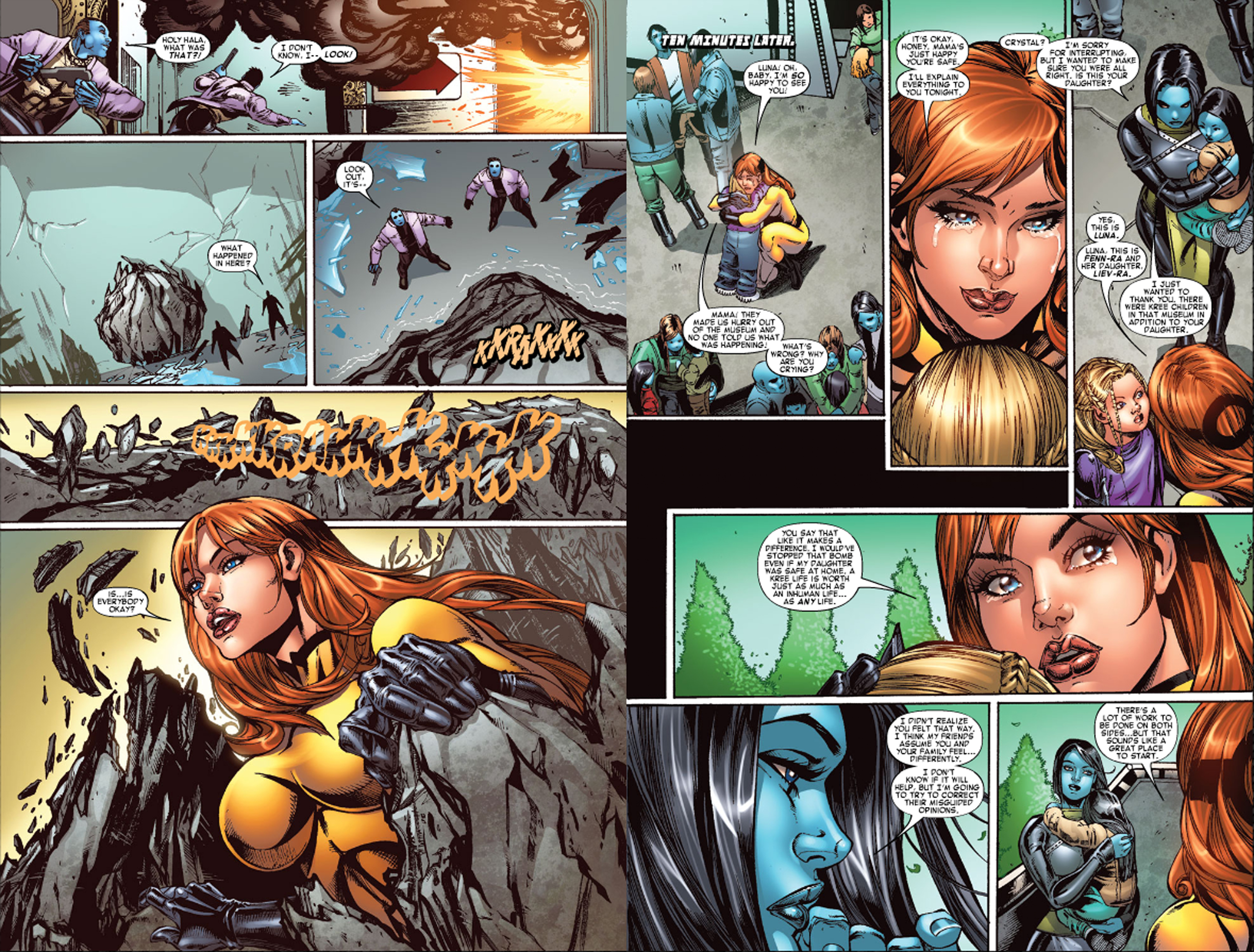 Read online War of Kings: Warriors - Crystal comic -  Issue #2 - 4