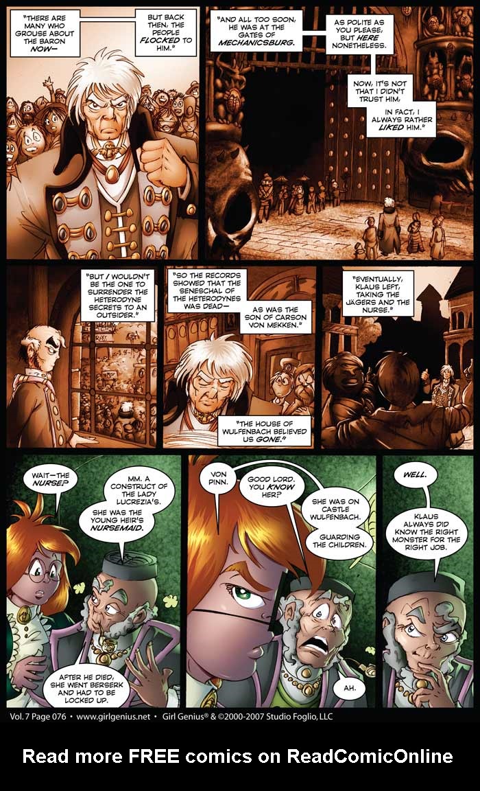 Read online Girl Genius (2002) comic -  Issue #7 - 77