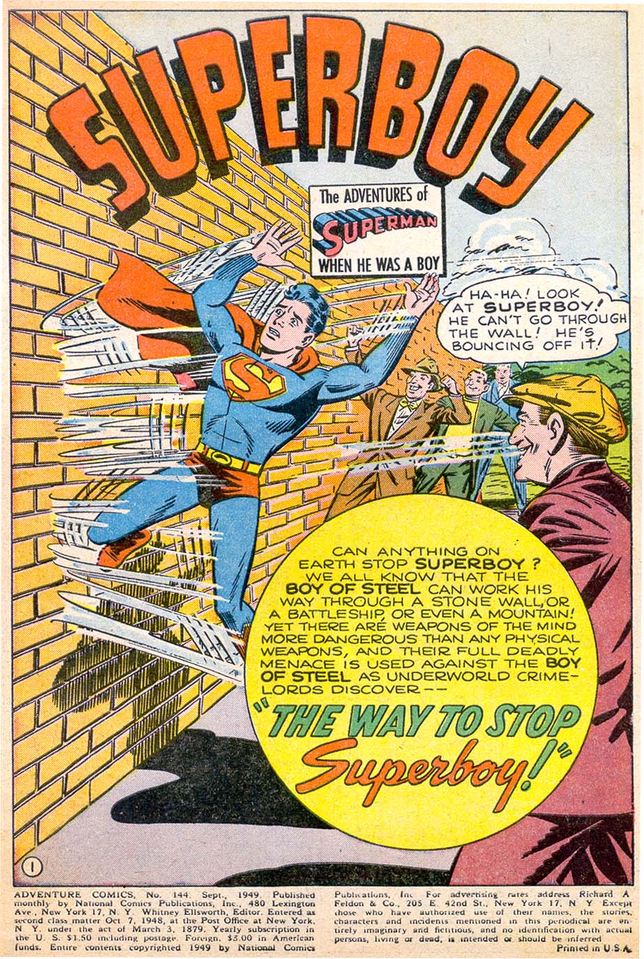 Adventure Comics (1938) issue 144 - Page 2