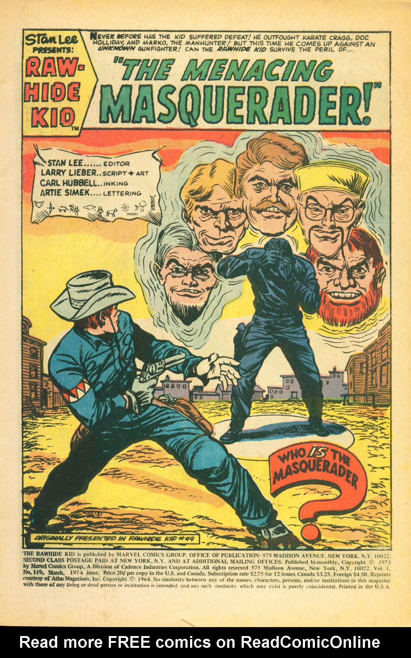 Read online The Rawhide Kid comic -  Issue #119 - 2