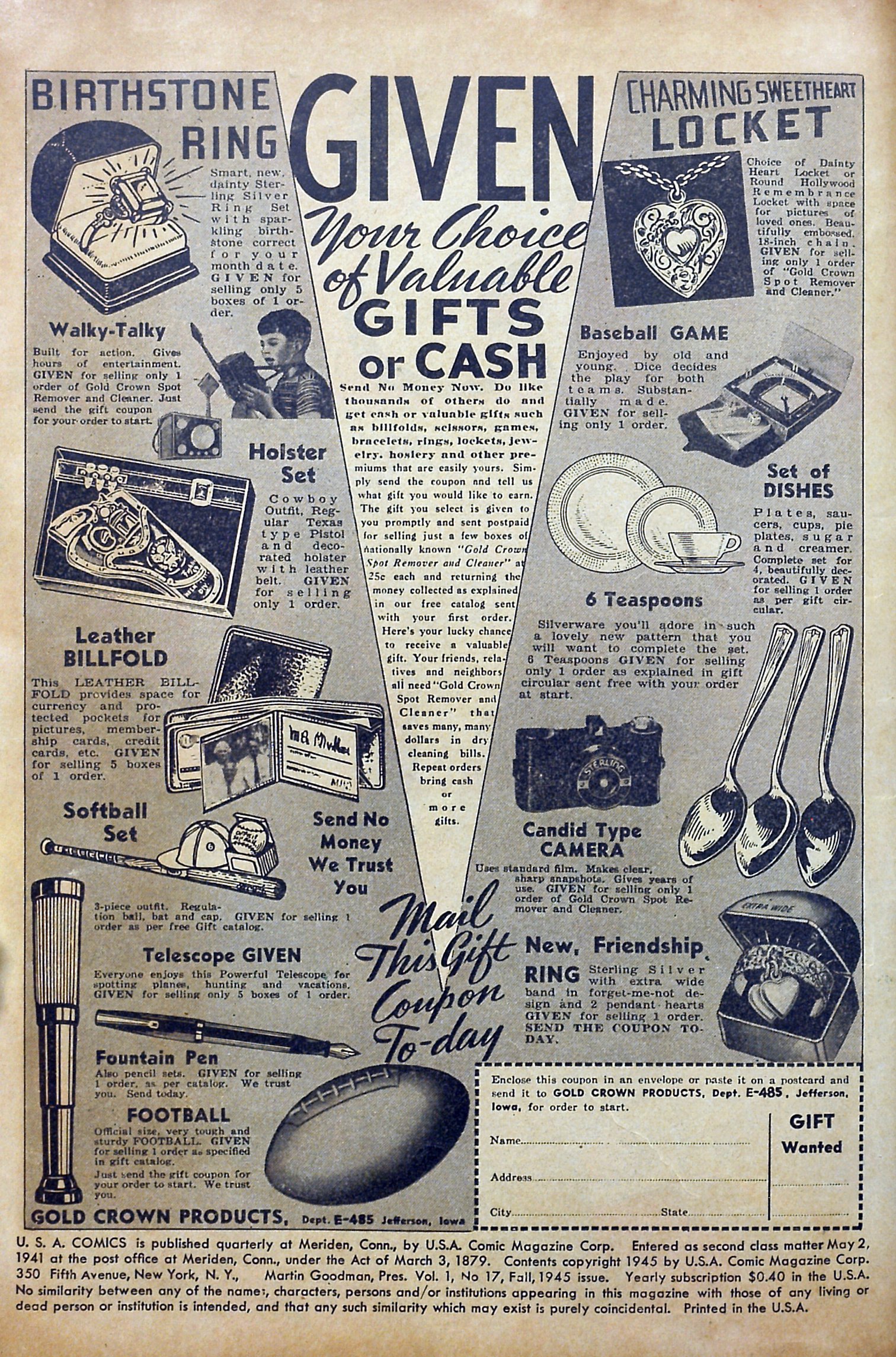 Read online USA Comics comic -  Issue #17 - 2