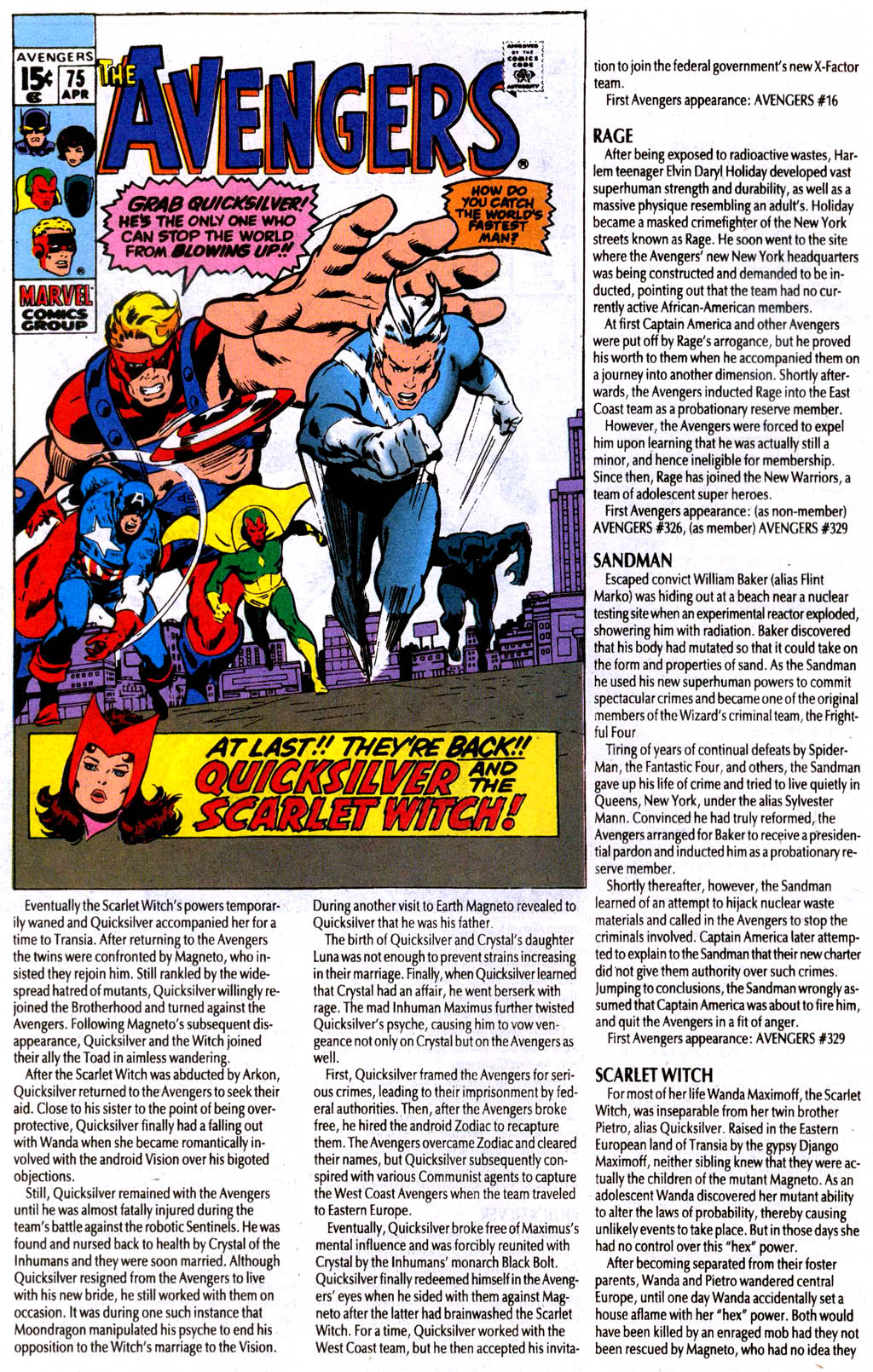 Read online The Avengers Log comic -  Issue # Full - 22