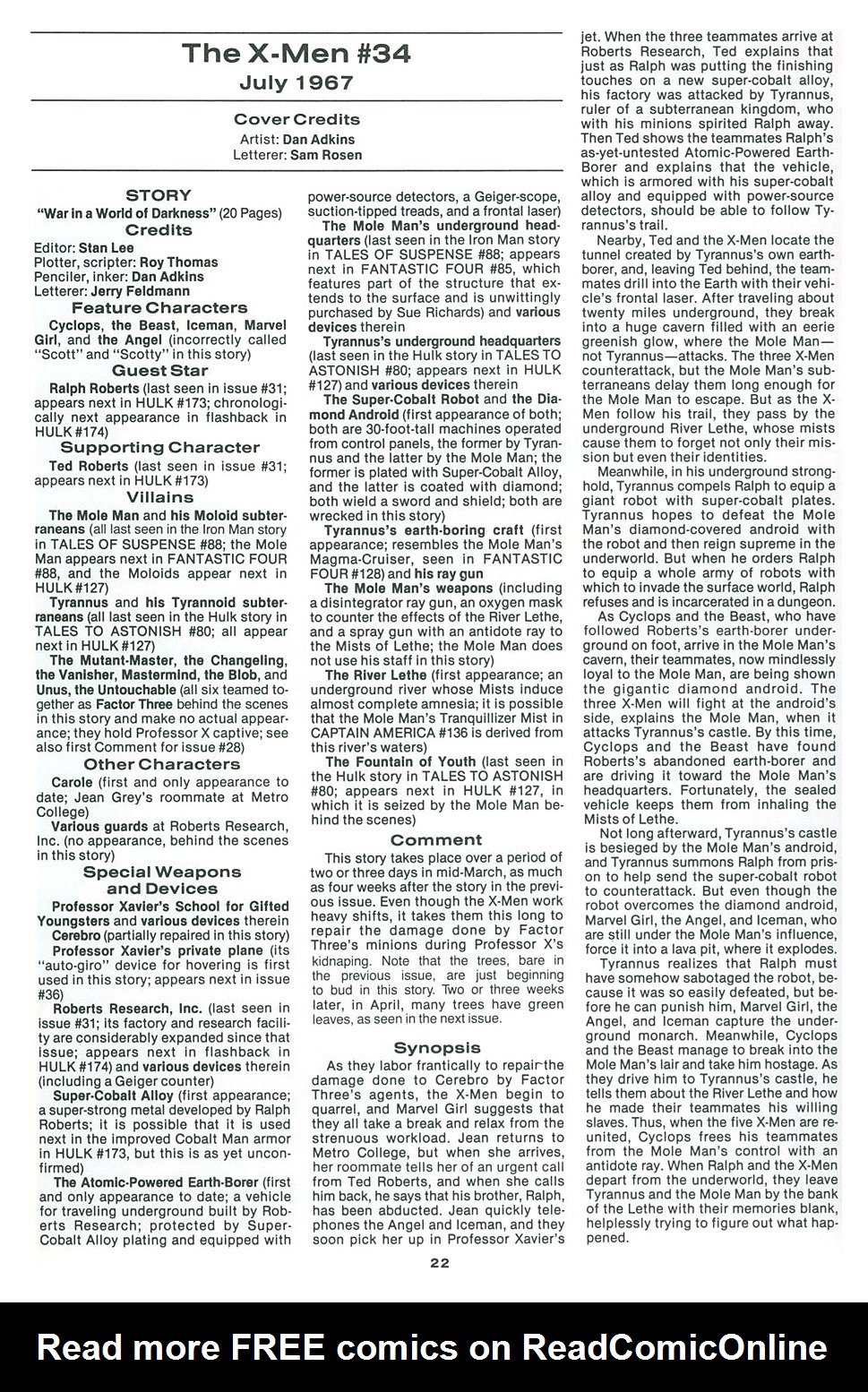 Read online The Official Marvel Index To The X-Men comic -  Issue #2 - 24