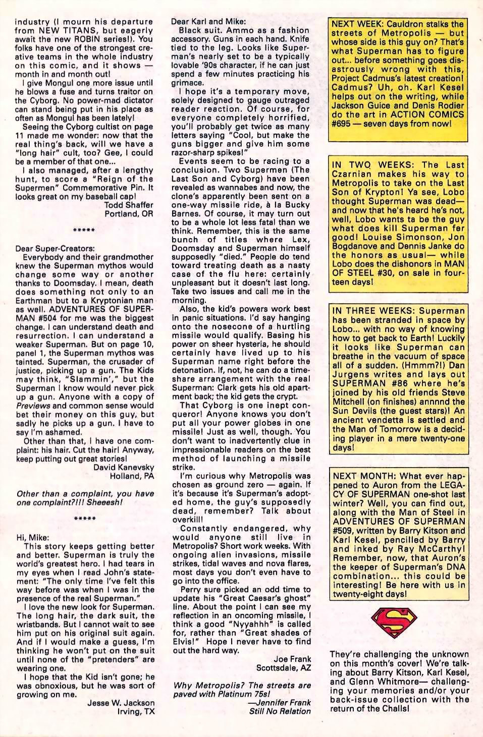 Read online Adventures of Superman (1987) comic -  Issue #508 - 26