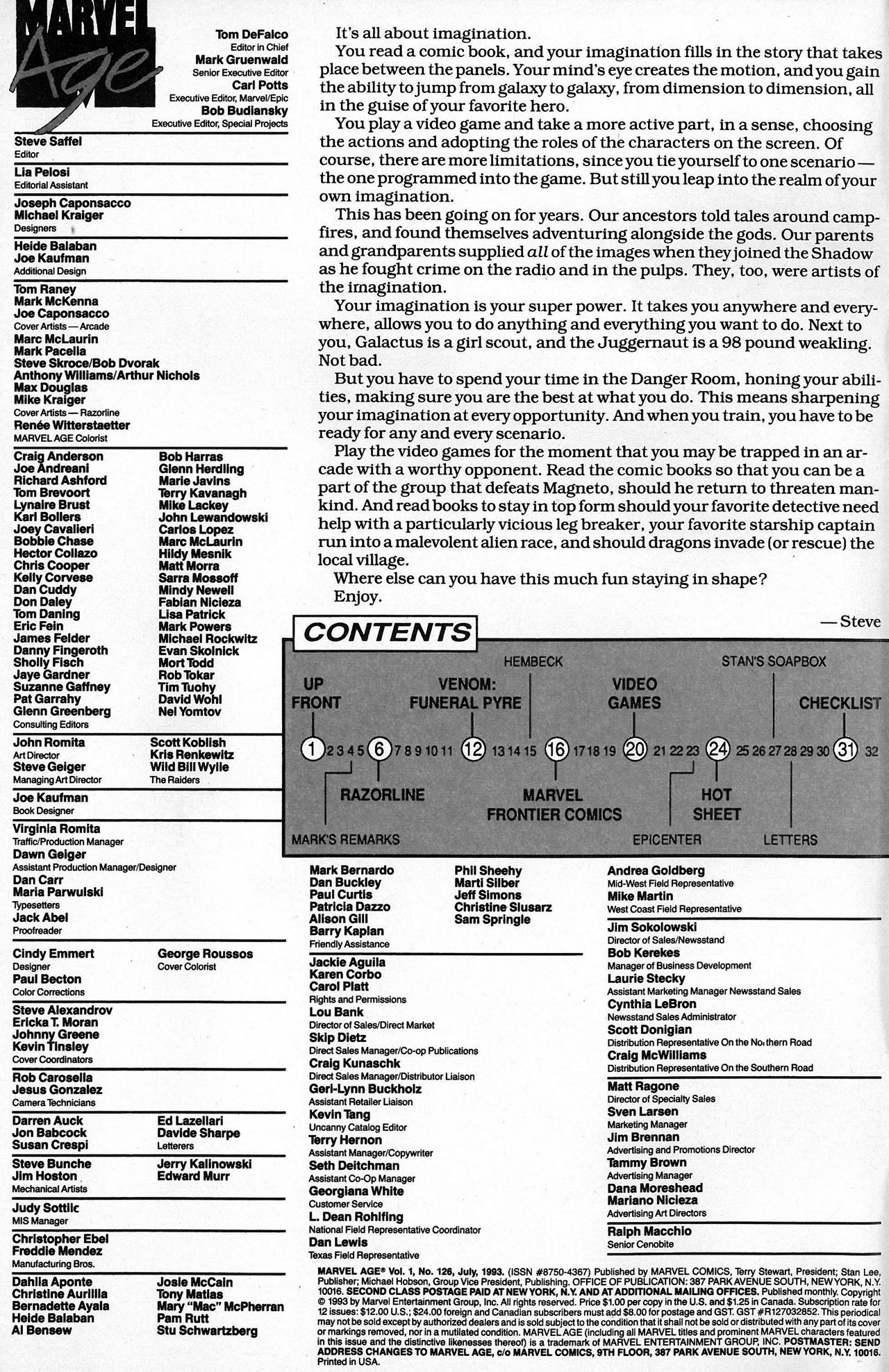 Read online Marvel Age comic -  Issue #126 - 2