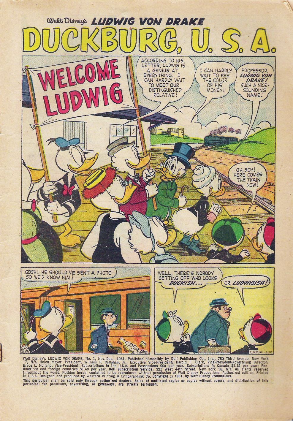 Read online Walt Disney's Ludwig Von Drake comic -  Issue #1 - 3