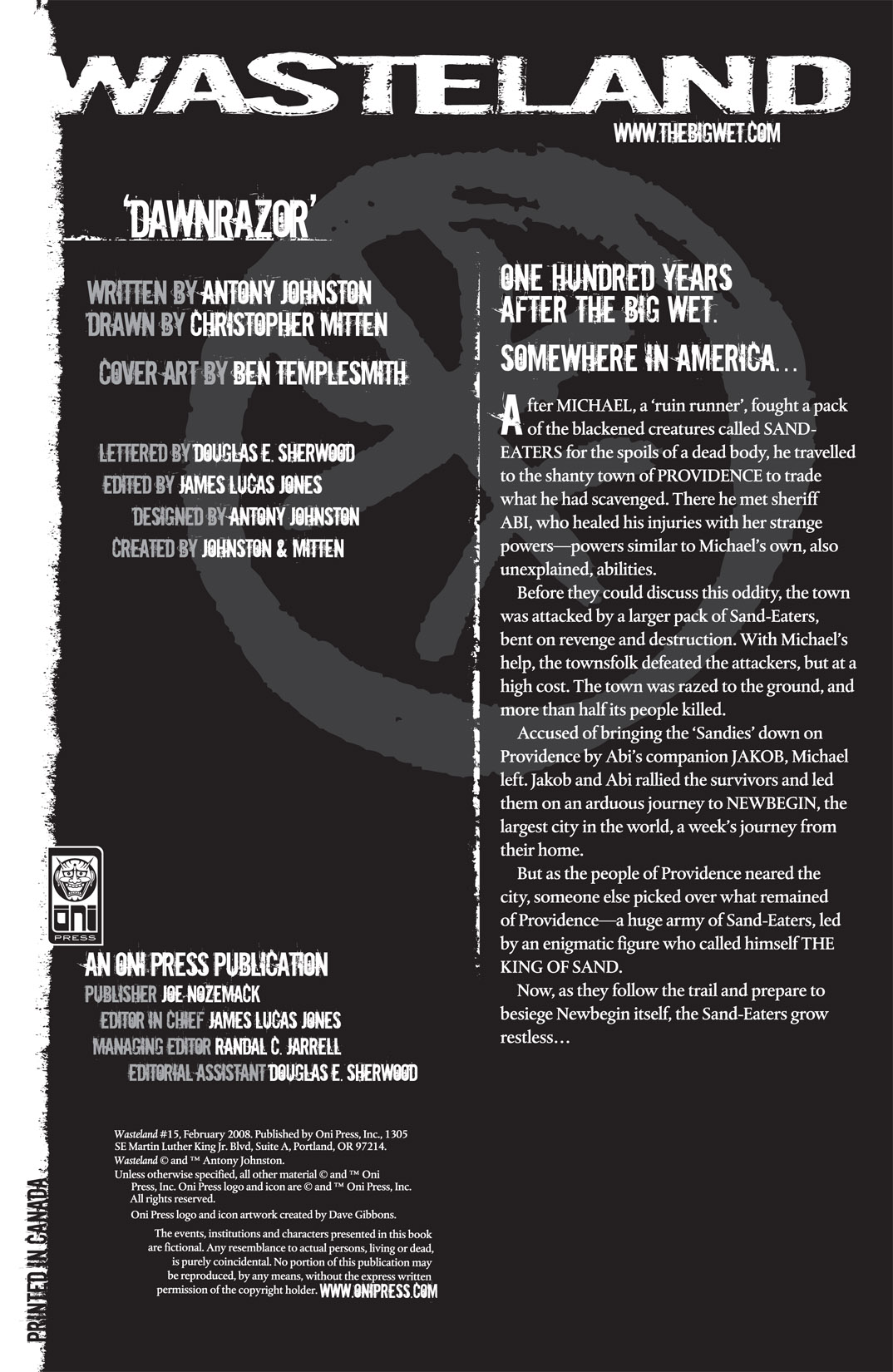 Read online Wasteland (2006) comic -  Issue #15 - 2