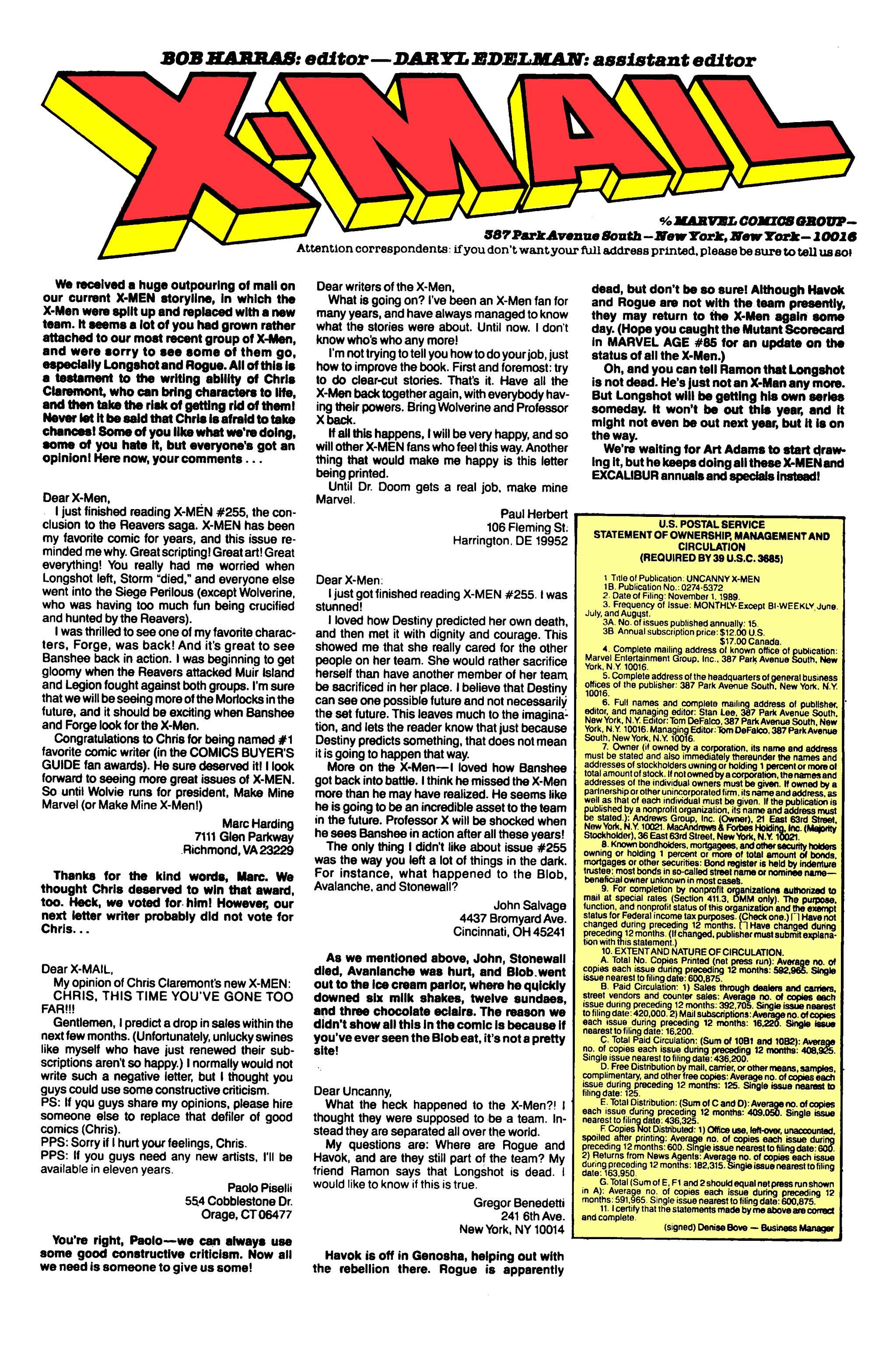 Read online Uncanny X-Men (1963) comic -  Issue #261 - 24