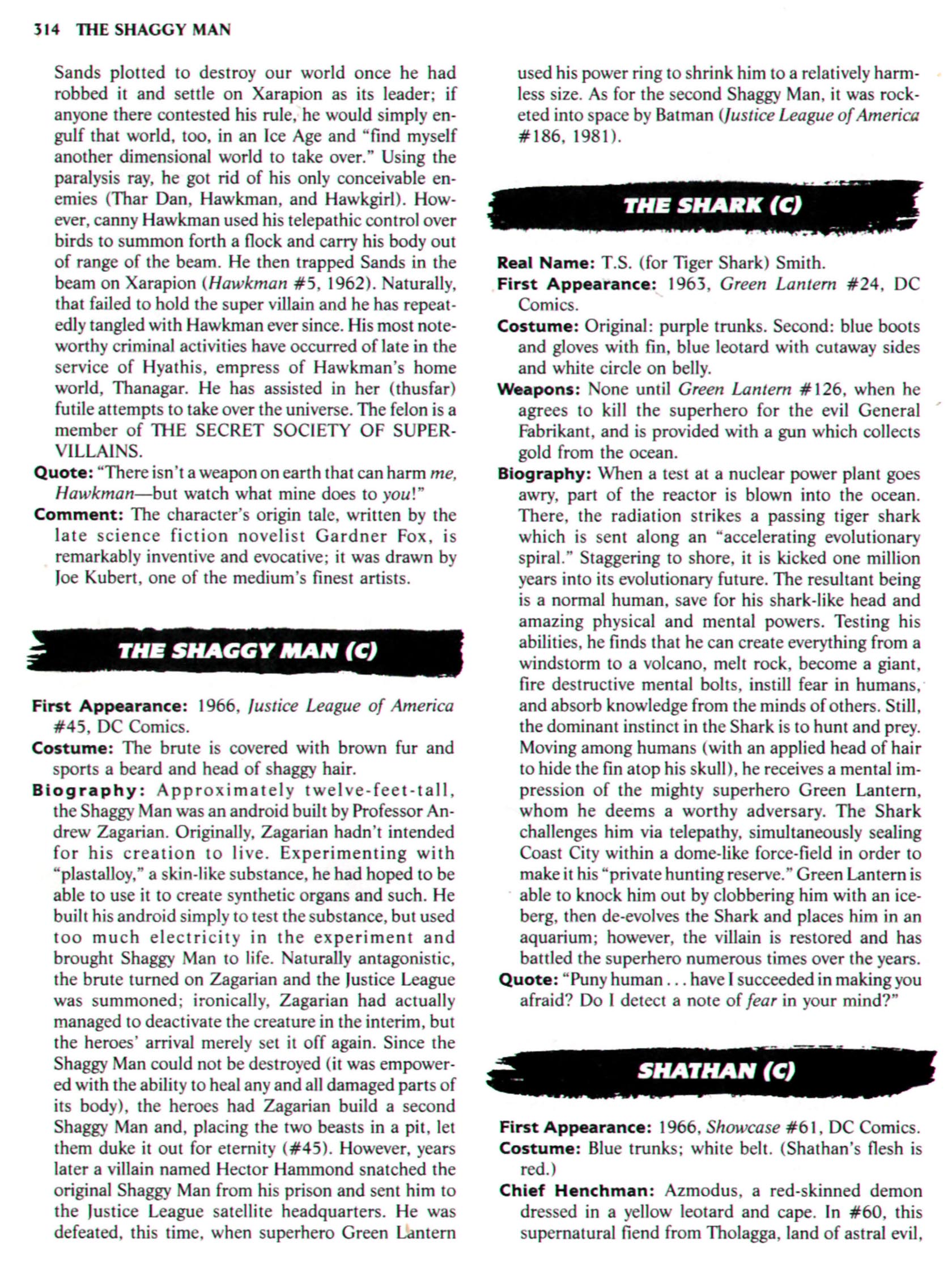 Read online The Encyclopedia of Super Villains comic -  Issue # TPB (Part 2) - 97