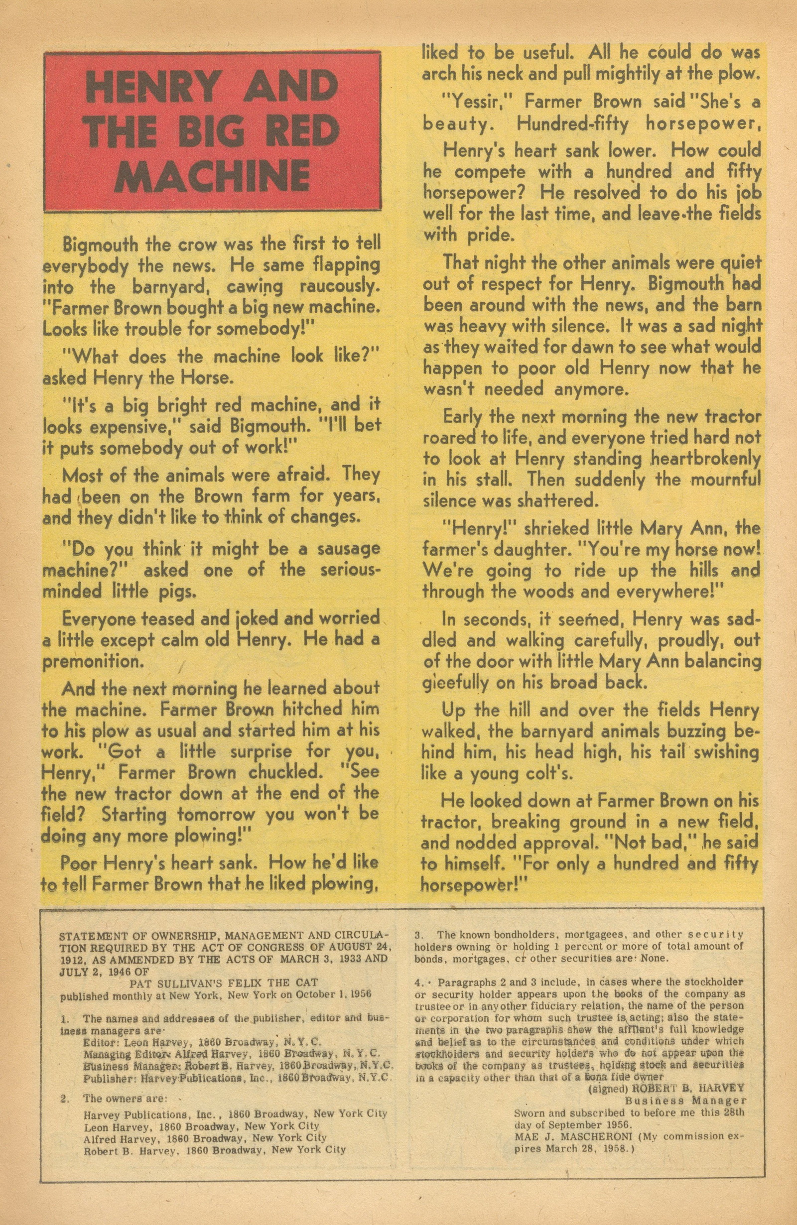 Read online Felix the Cat (1955) comic -  Issue #81 - 25