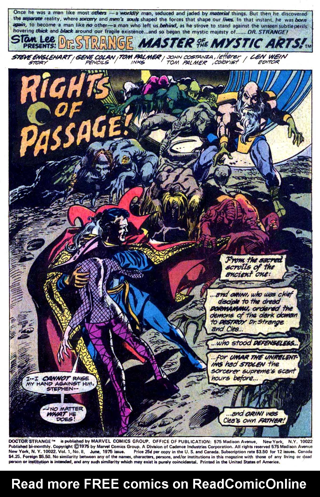 Read online Doctor Strange (1974) comic -  Issue #8 - 2