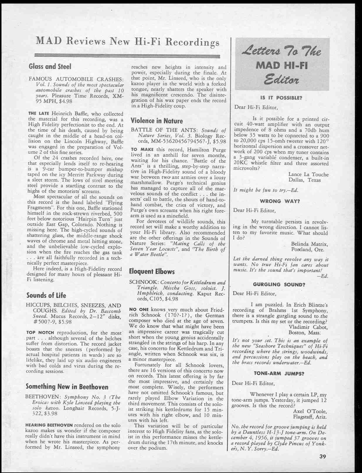 Read online MAD comic -  Issue #37 - 41