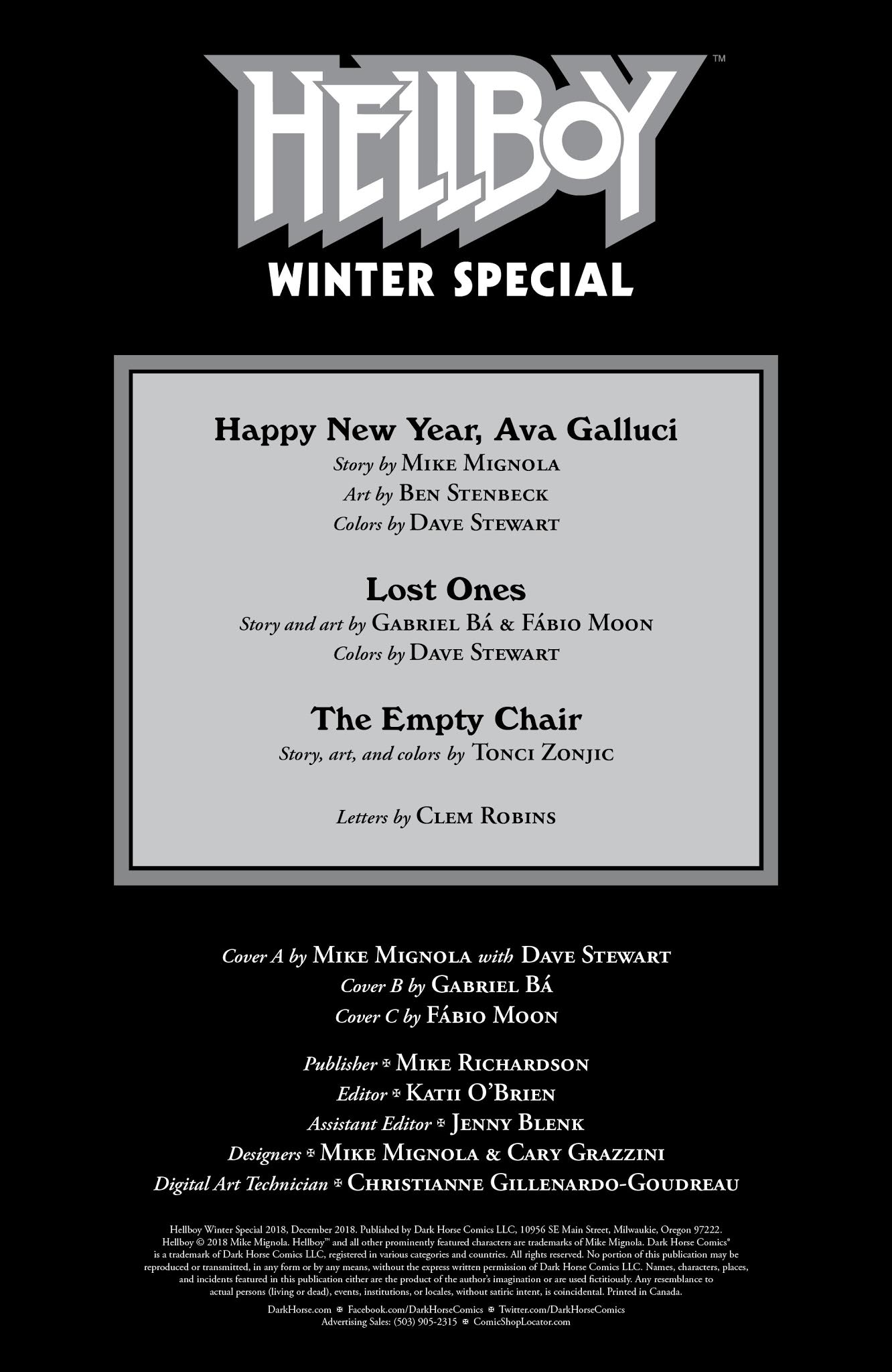 Read online Hellboy Winter Special 2018 comic -  Issue # Full - 2